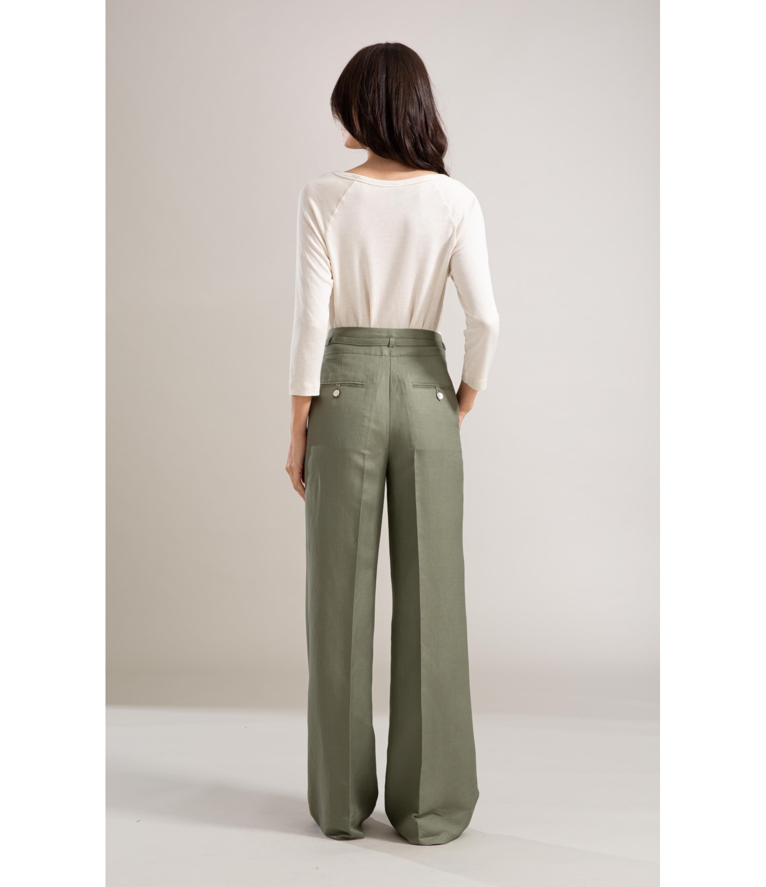 Calça Linho  Tarsila Verde Militar