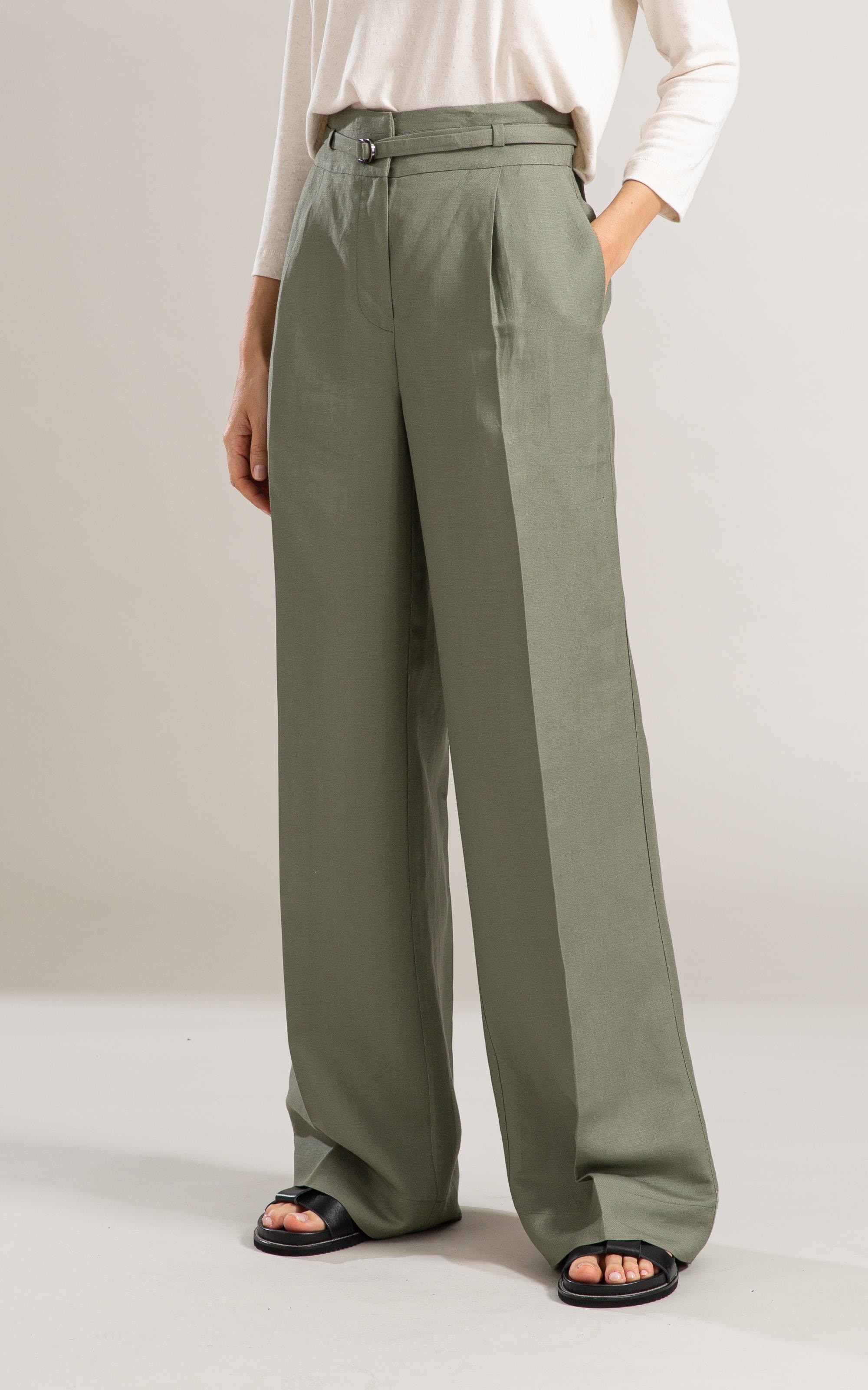 Calça Linho  Tarsila Verde Militar