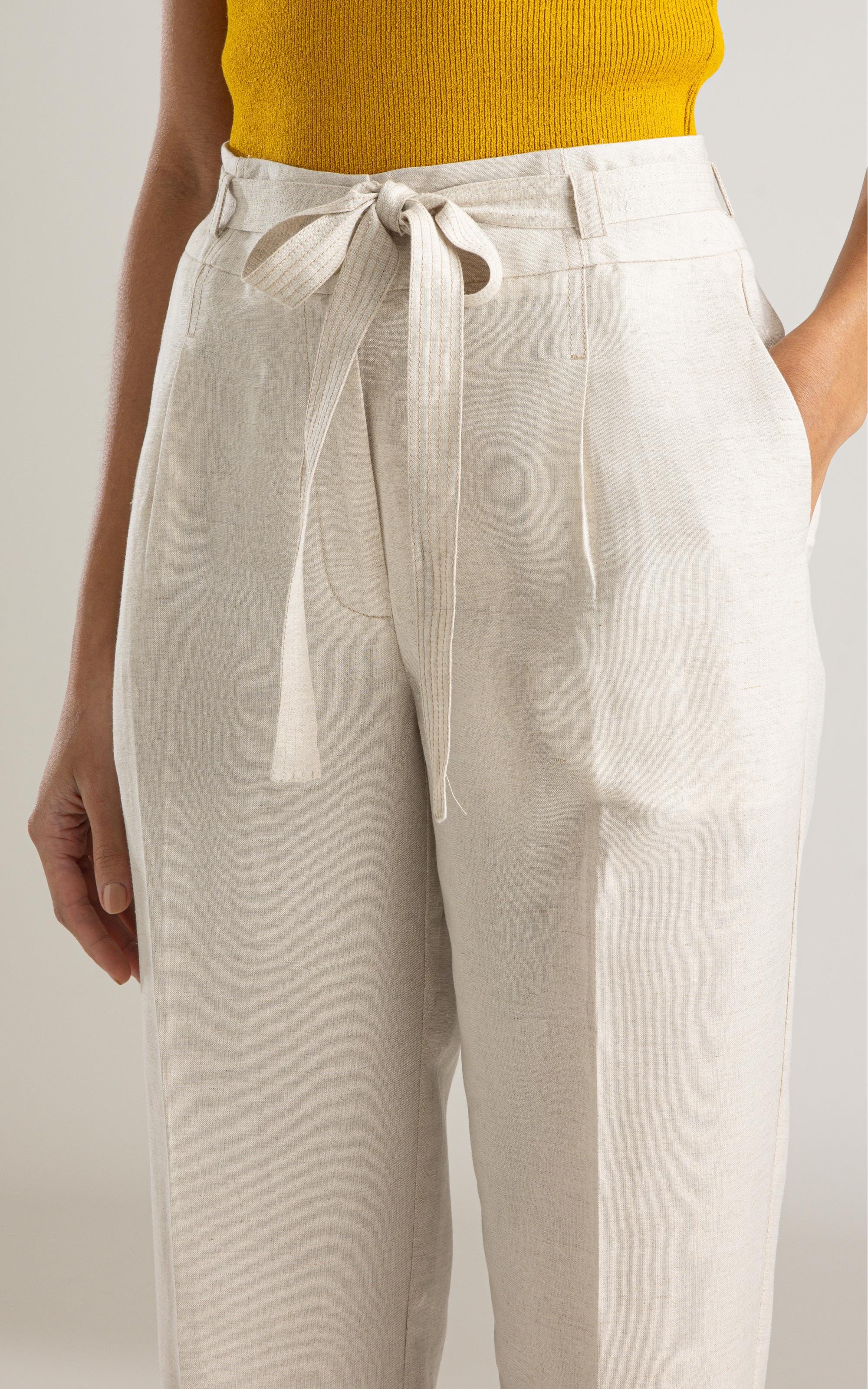 Calca Magnus Basic Fit Linho Blend Areia