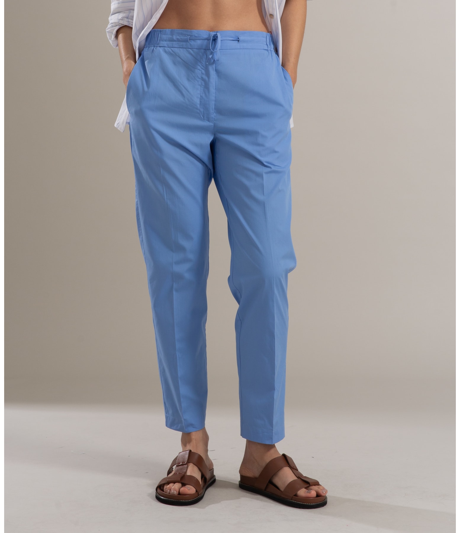 Calça Malta Algodao Azul Pervante