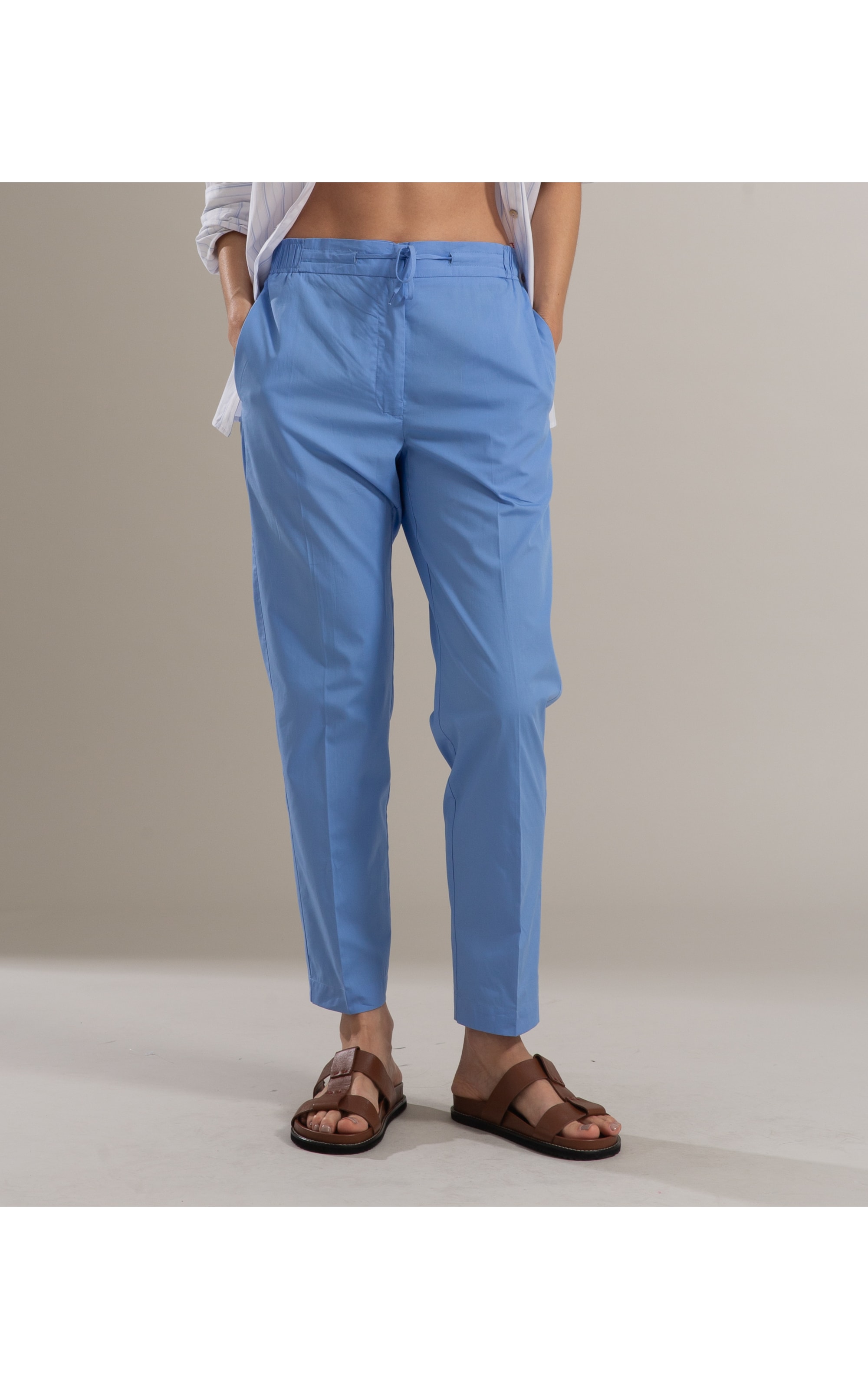 Calça Malta Algodao Azul Pervante