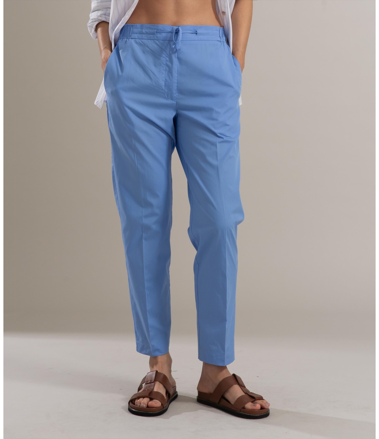 Calça Malta Algodao Azul Pervante