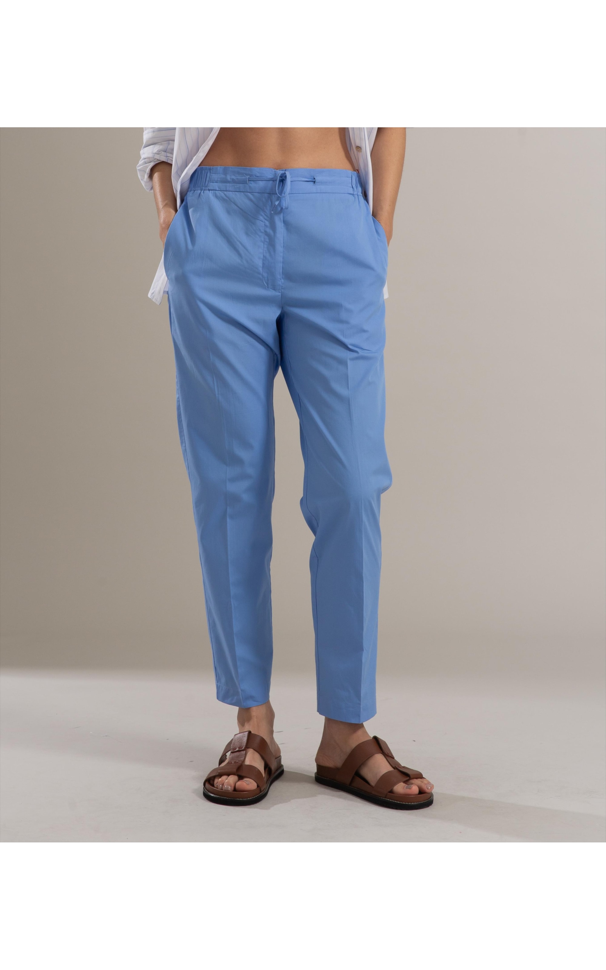 Calça Malta Algodao Azul Pervante