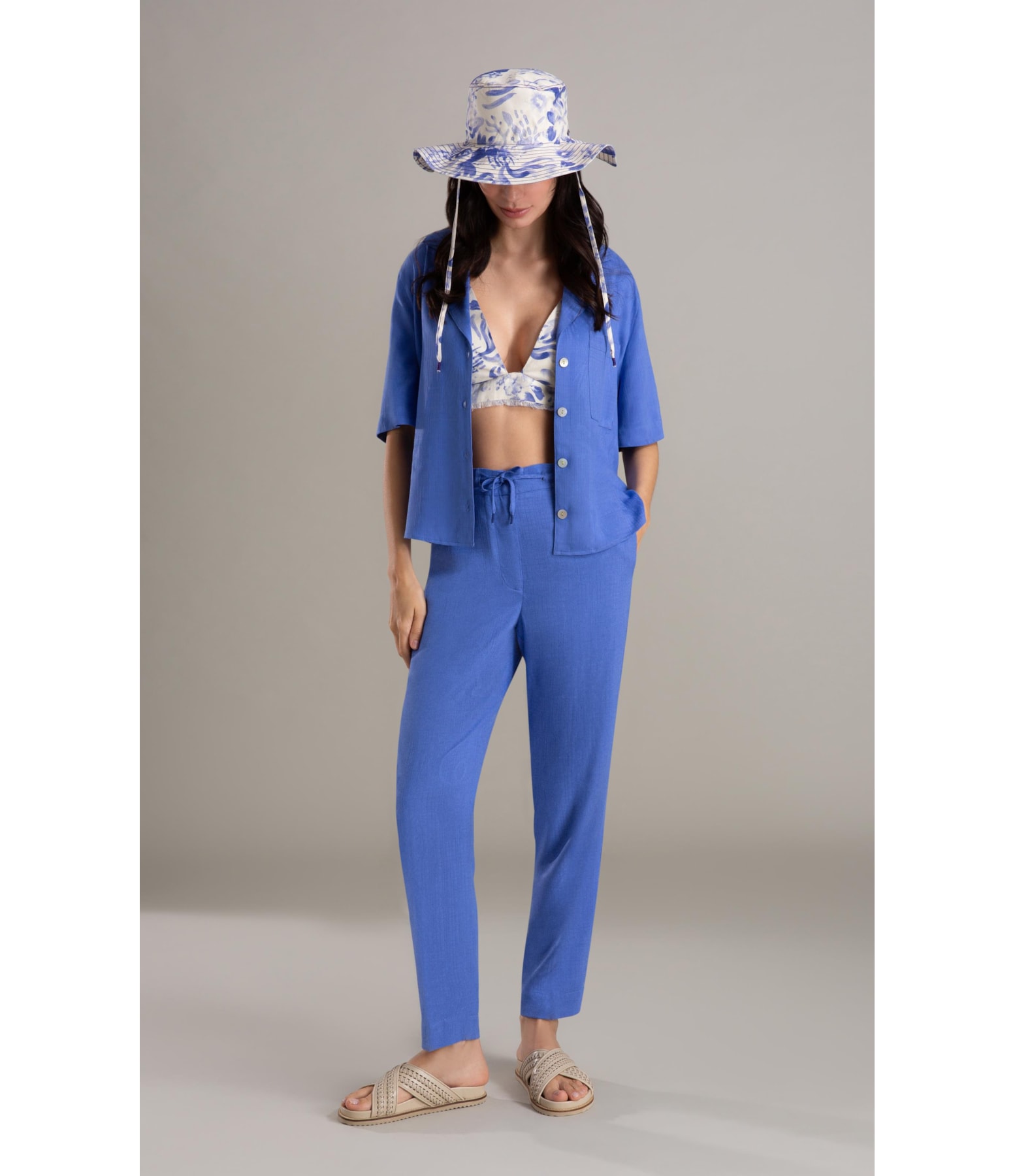 Calça Malta Jacquard Viscose Hortencia