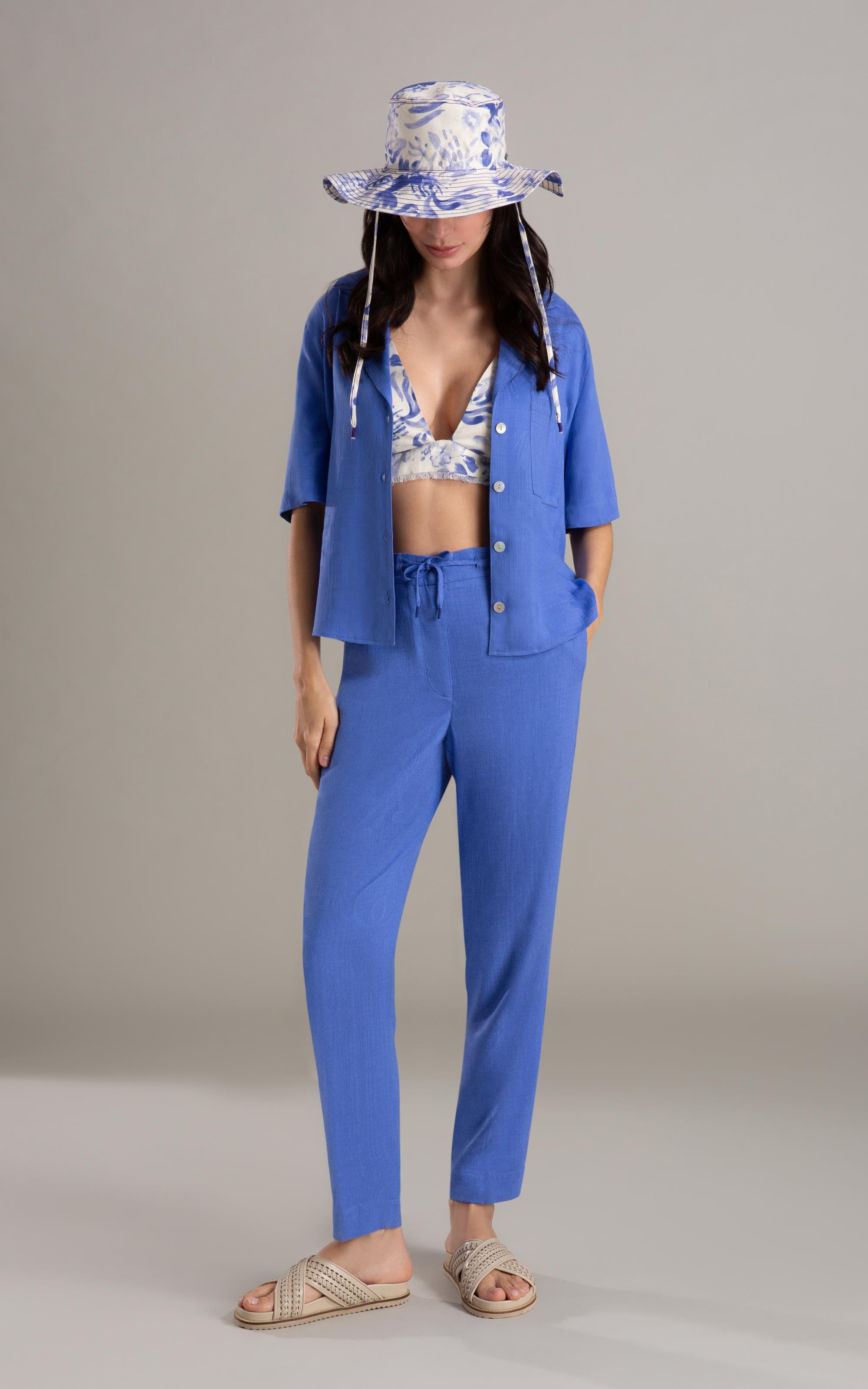 Calça Malta Jacquard Viscose Hortencia
