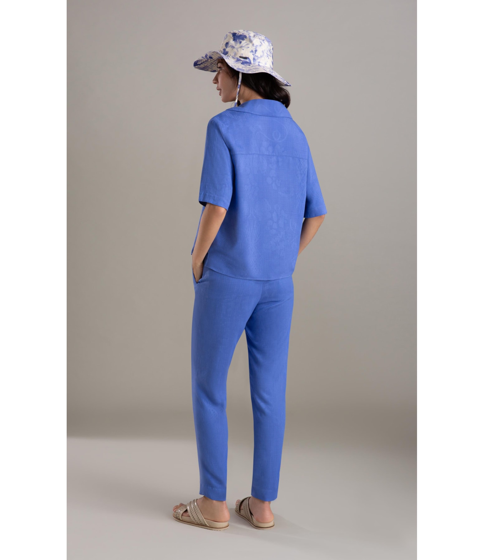 Calça Malta Jacquard Viscose Hortencia