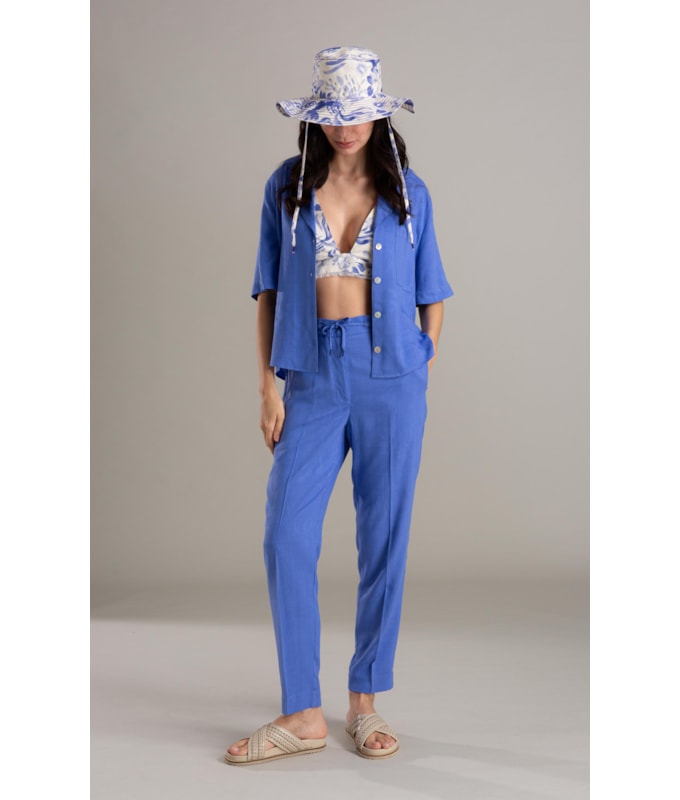 Calça Malta Jacquard Viscose Hortencia