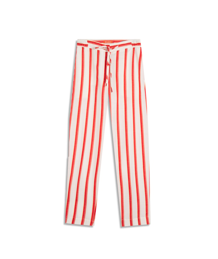 Calça Malta Listras Jacquard Coral