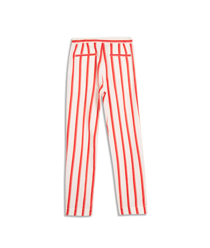Calça Malta Listras Jacquard Coral