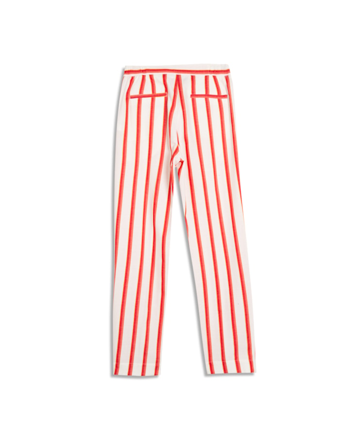 Calça Malta Listras Jacquard Coral
