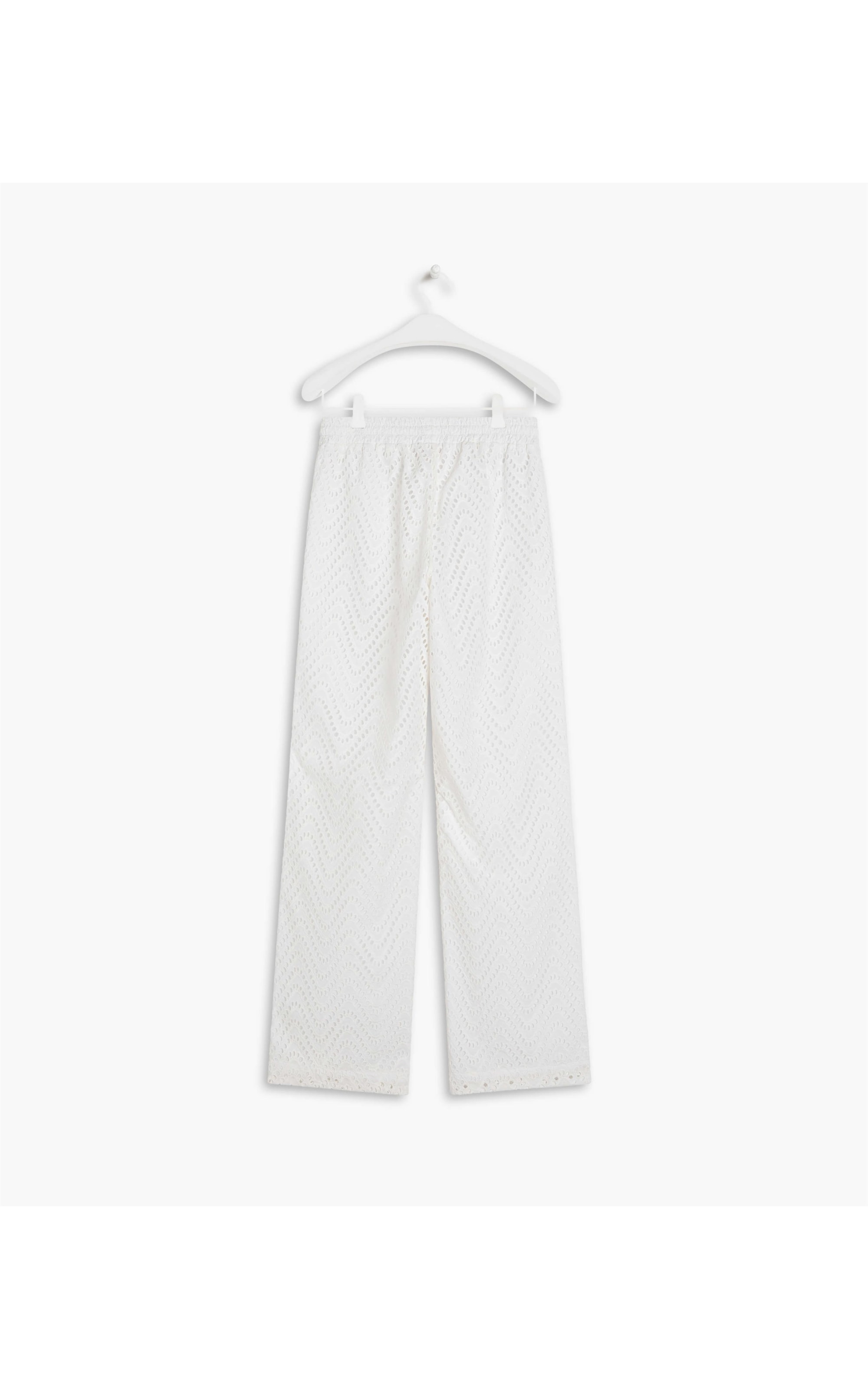  Calça Malu Laise Algodao Off White