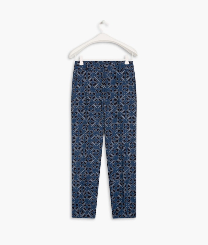 Calça Marseille Jacquard Chibori Azul Bic
