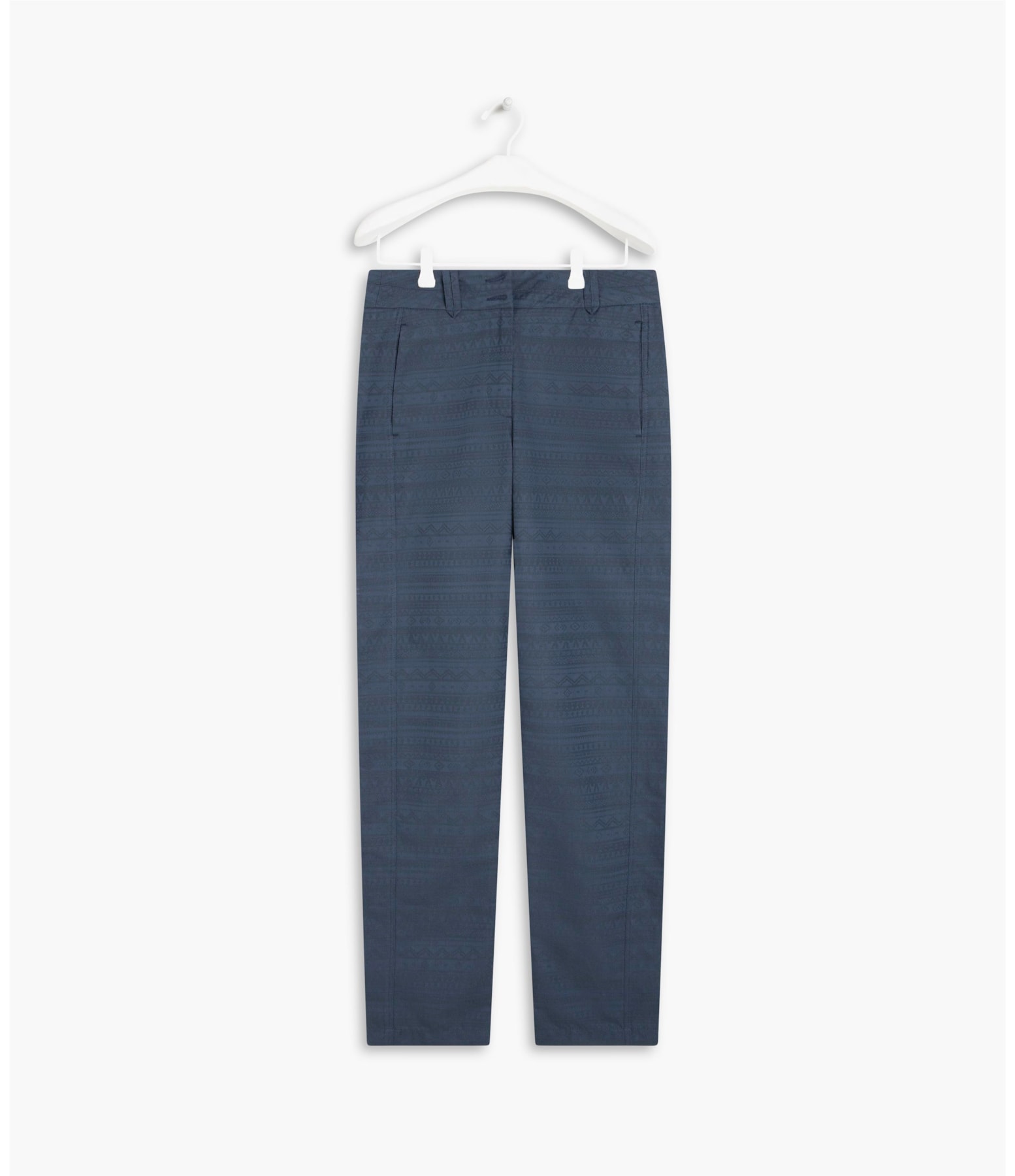 Calça Milena Jacquard Linho Blend Dark Navy