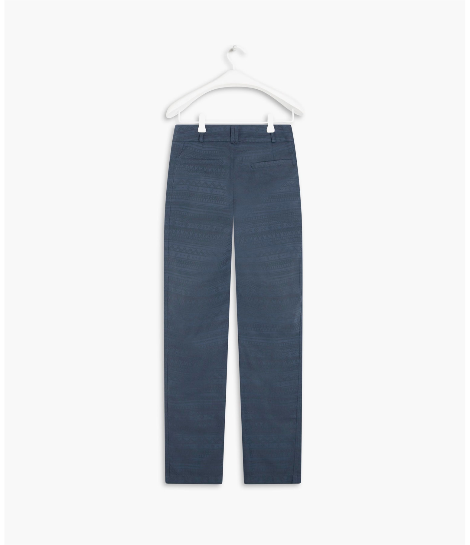 Calça Milena Jacquard Linho Blend Dark Navy