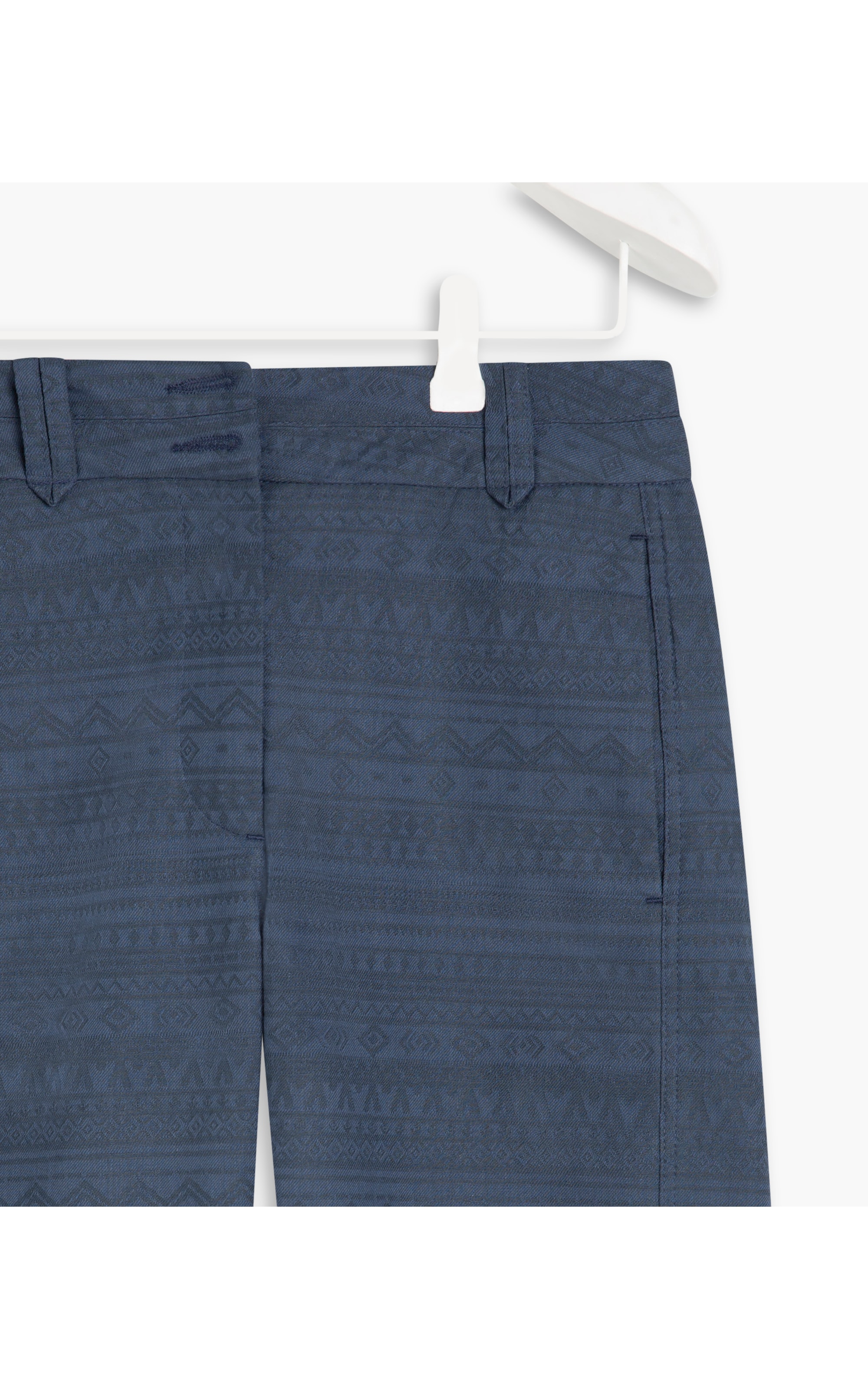 Calça Milena Jacquard Linho Blend Dark Navy