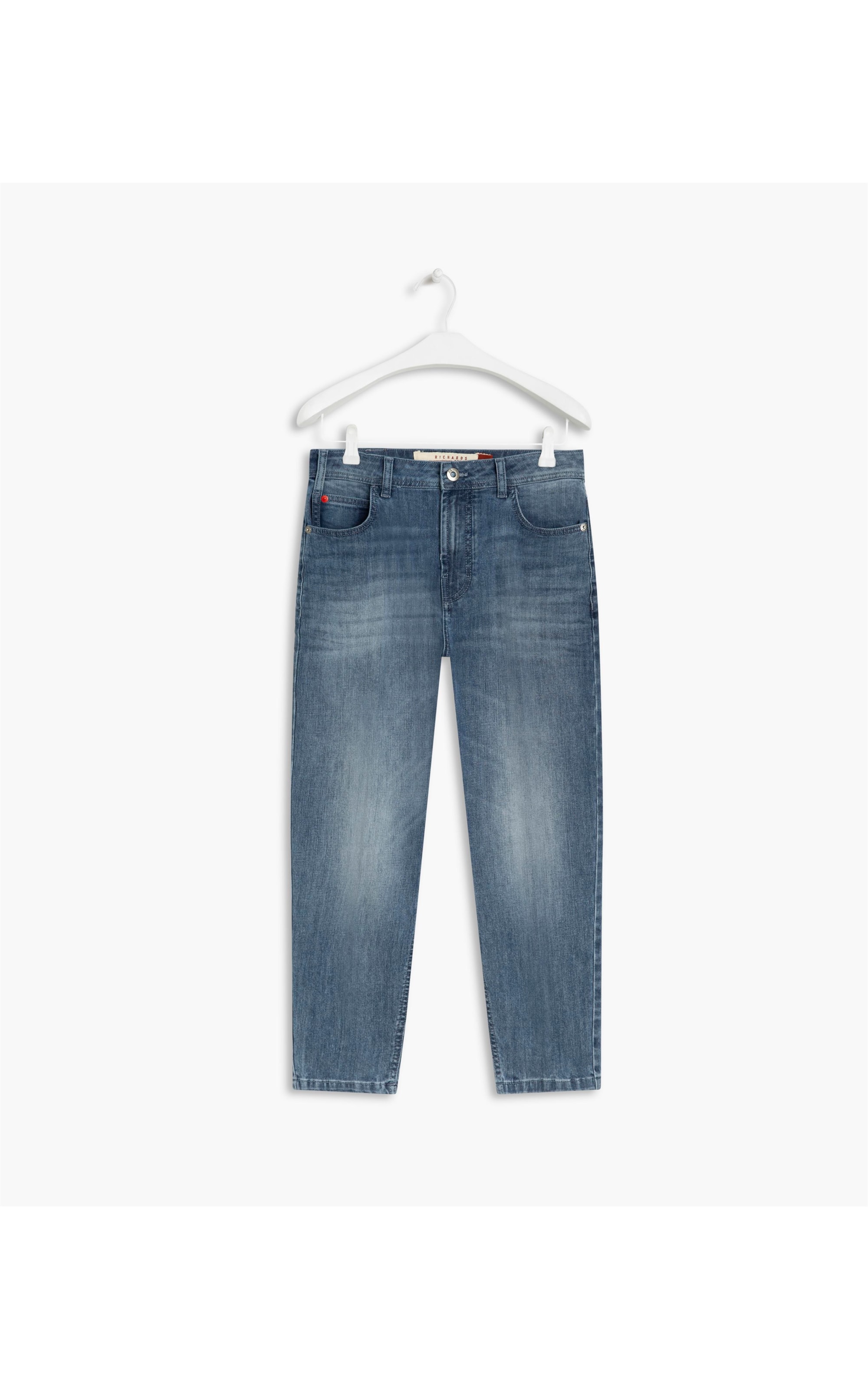 Calça Mom Deep Blue Elastic                                         