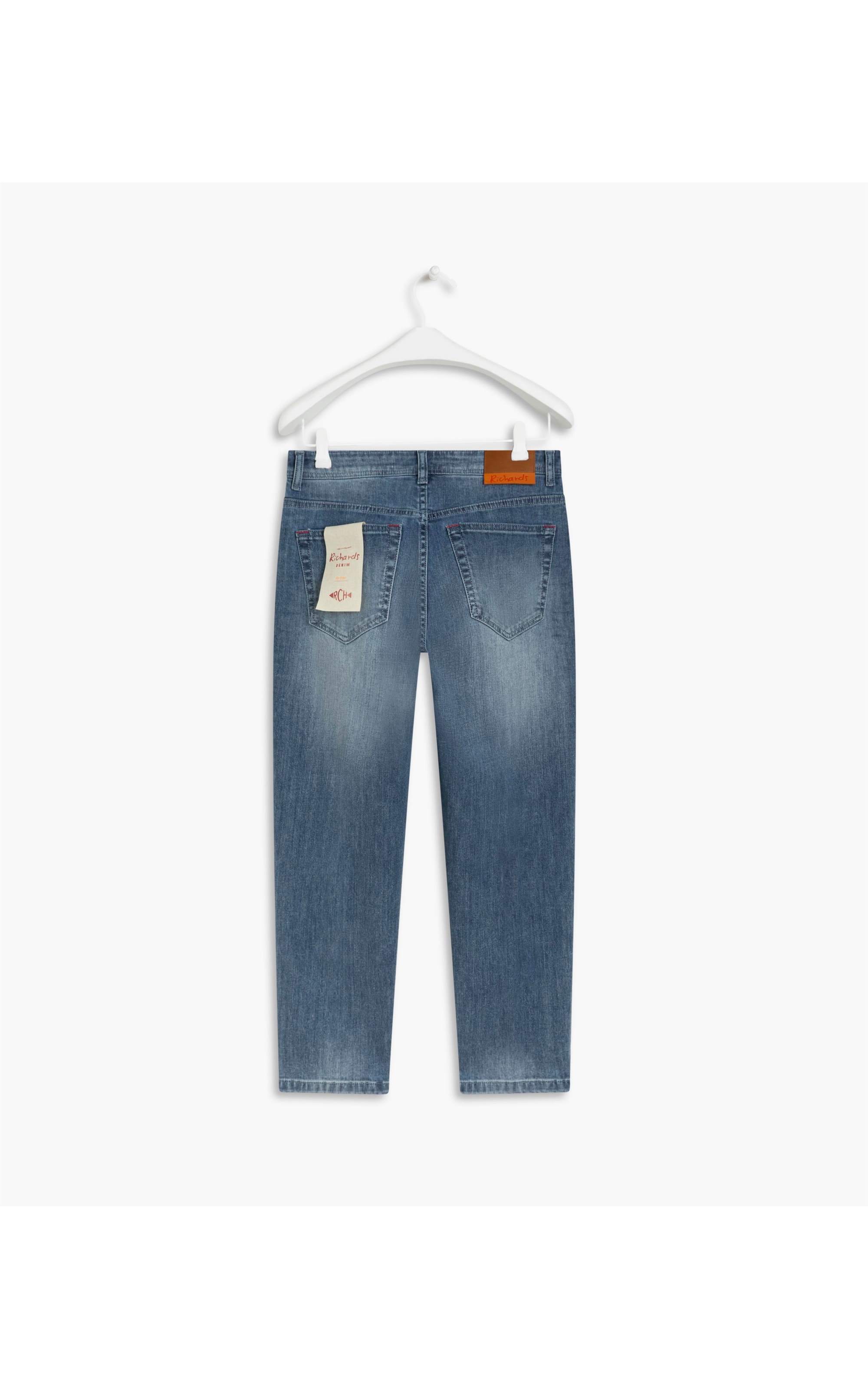 Calça Mom Deep Blue Elastic                                         