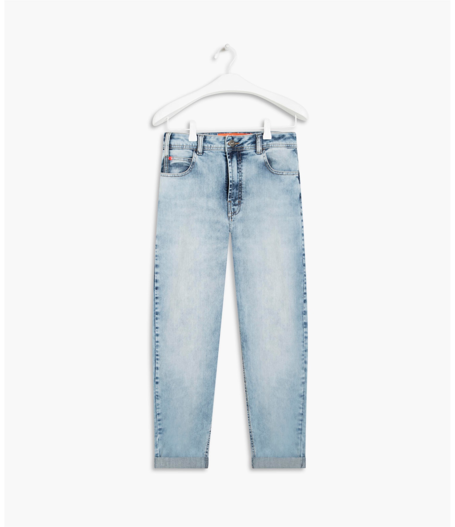  Calca Mom Deep Blue Elastic                                         