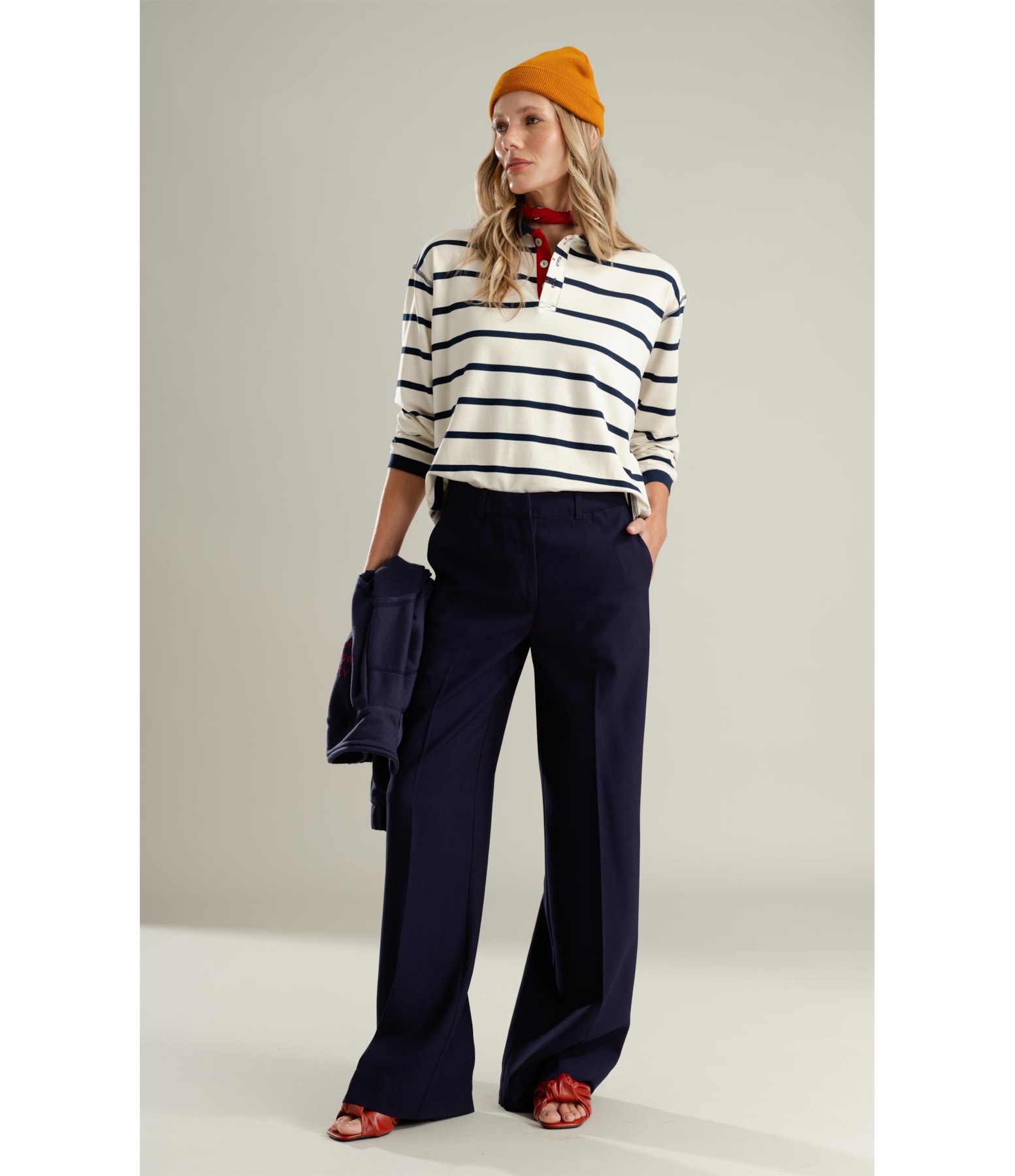 Calca Napoli Reta Alfaiataria Joy Life Dark Navy