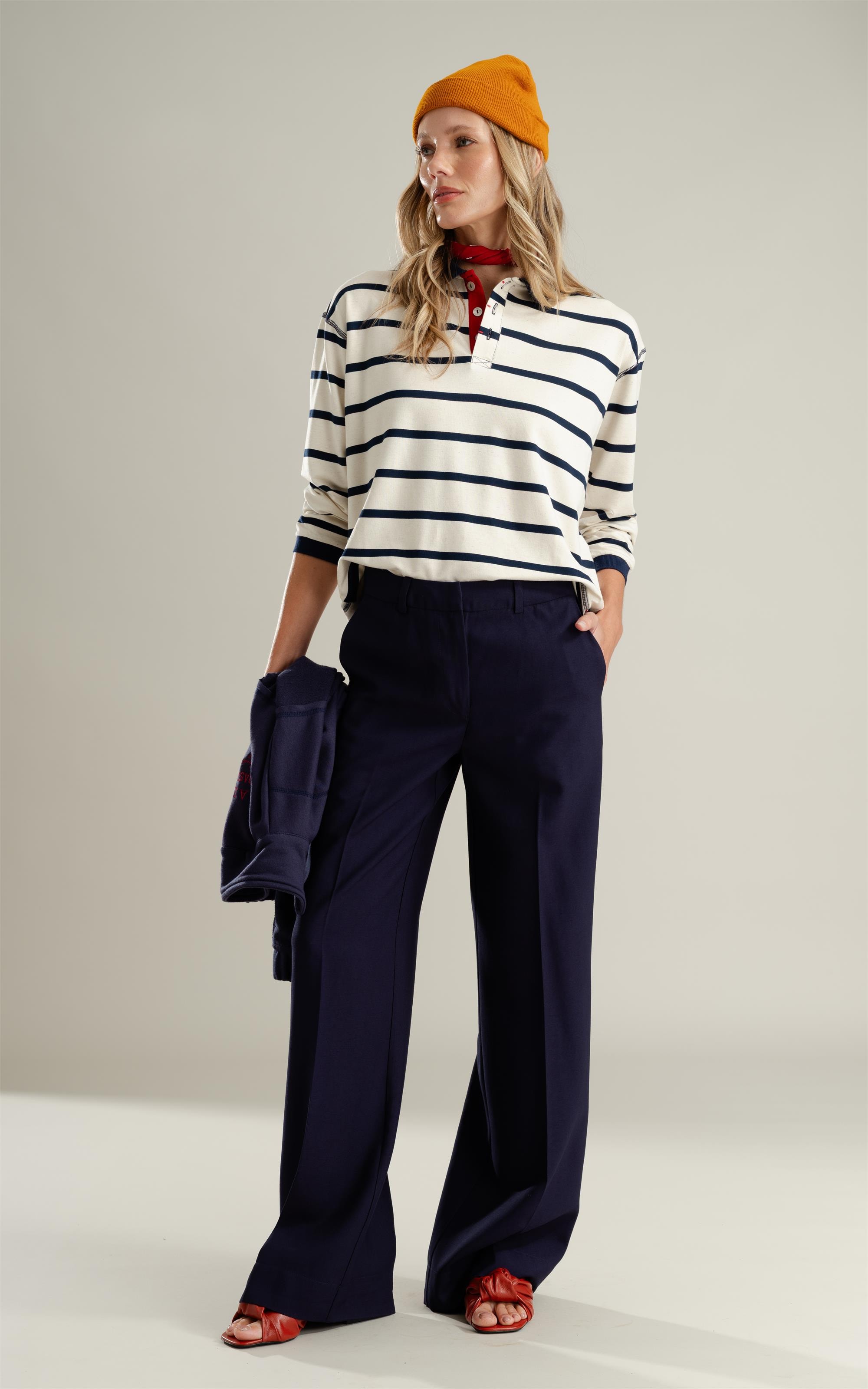 Calca Napoli Reta Alfaiataria Joy Life Dark Navy