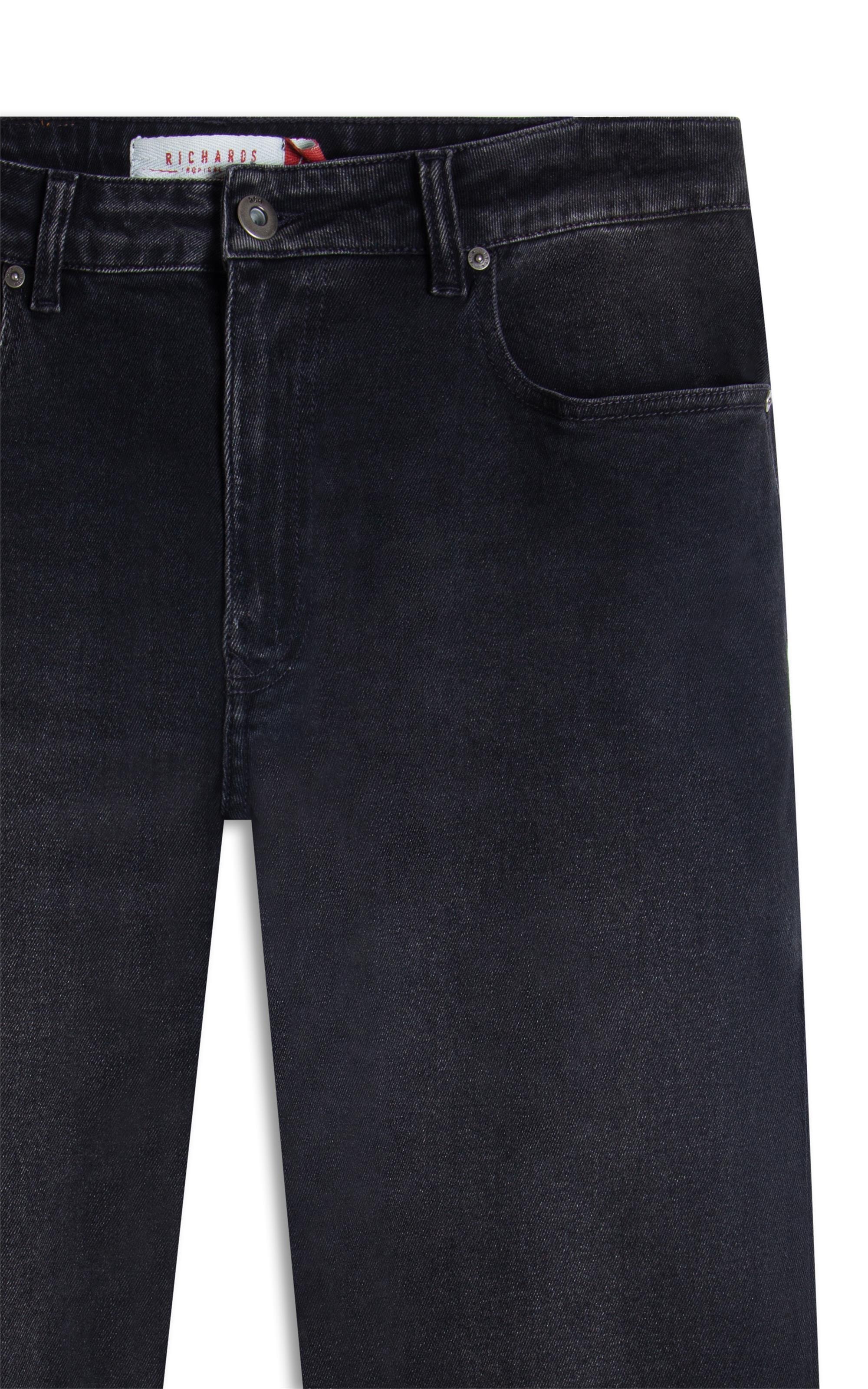 Calca New Black Elastic Tradicional Ivan Lav.2160-Black C/ Puídos