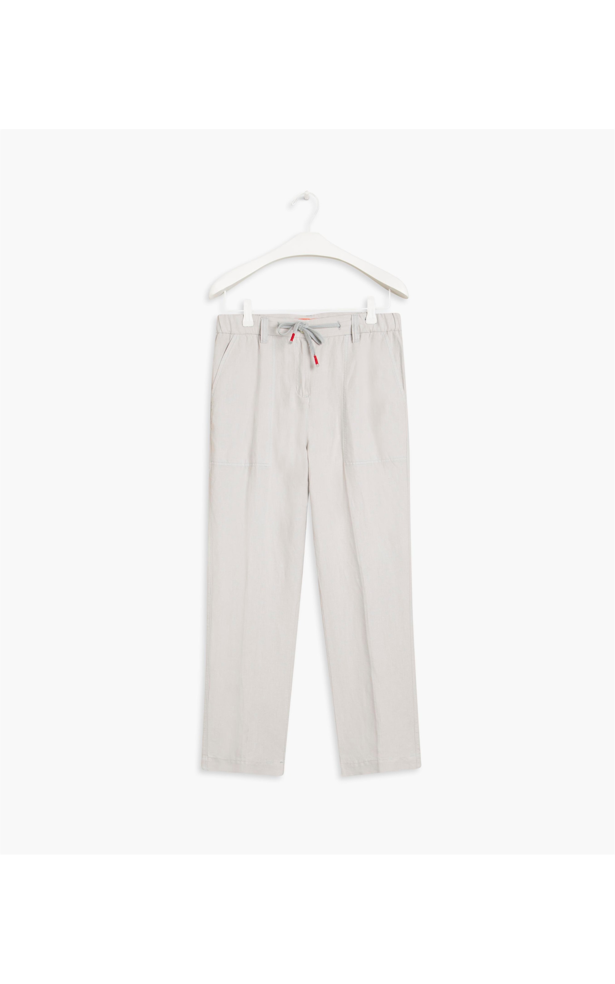 Calça New Riviera Linhoso Gd Cinza Claro