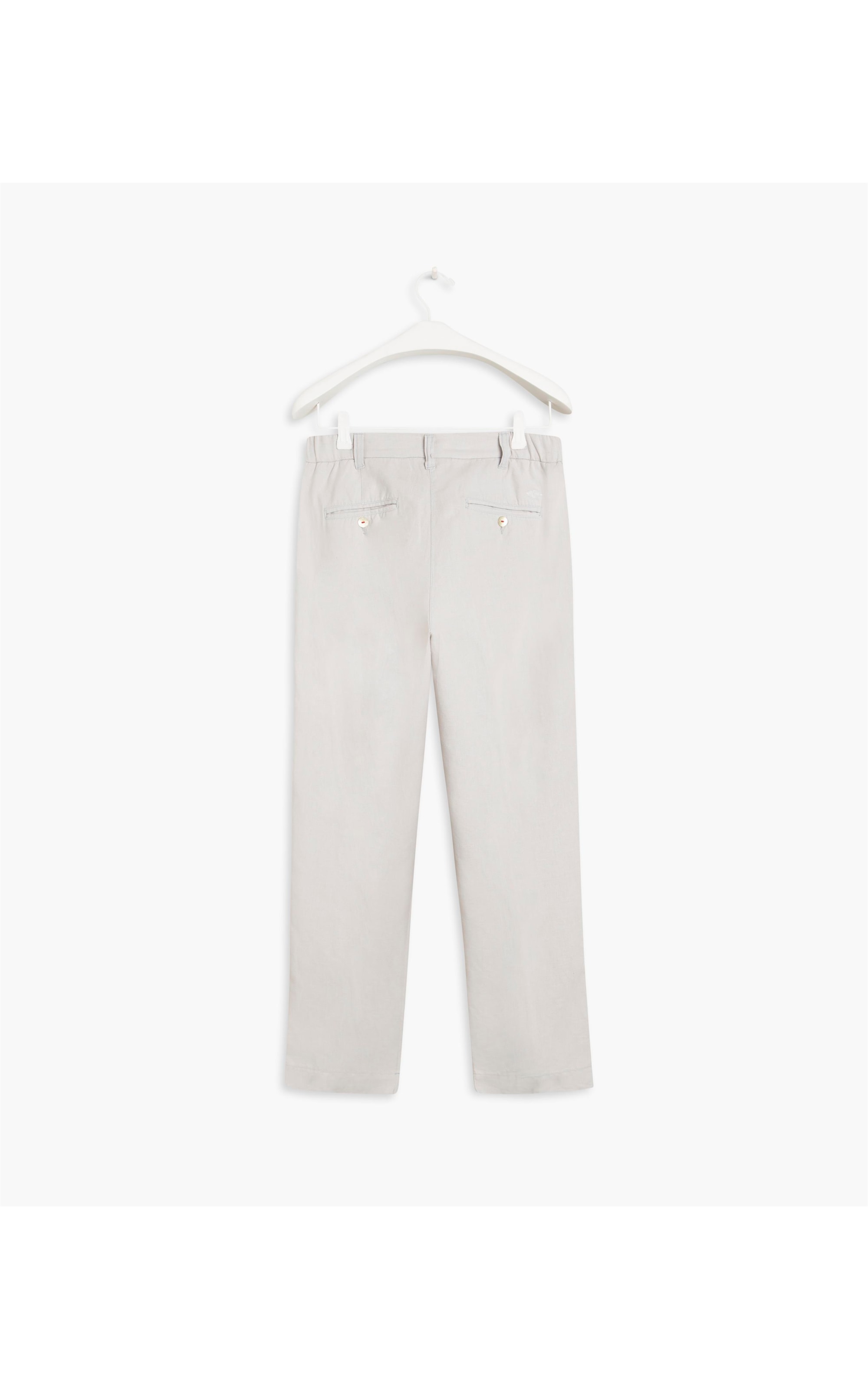Calça New Riviera Linhoso Gd Cinza Claro
