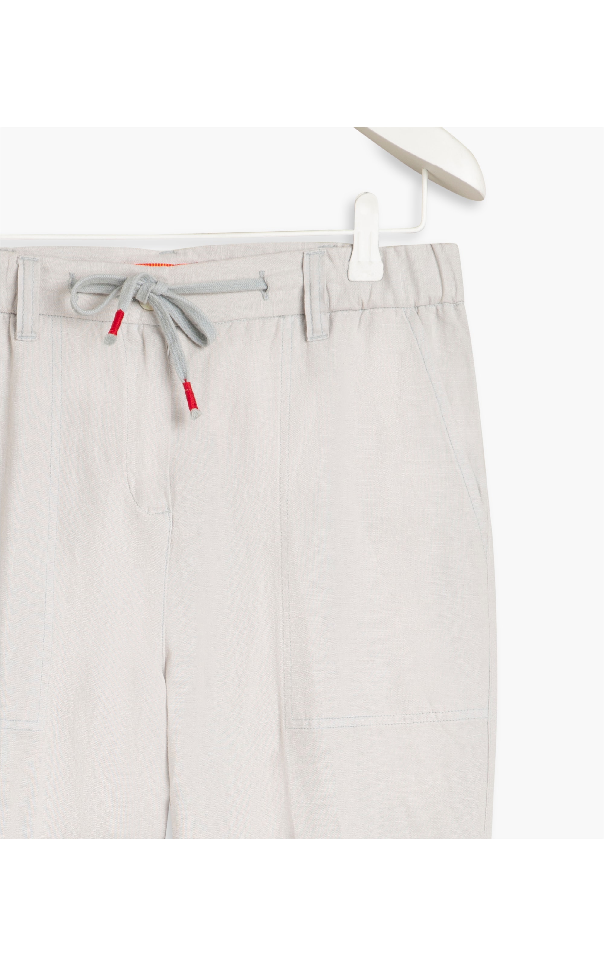 Calça New Riviera Linhoso Gd Cinza Claro