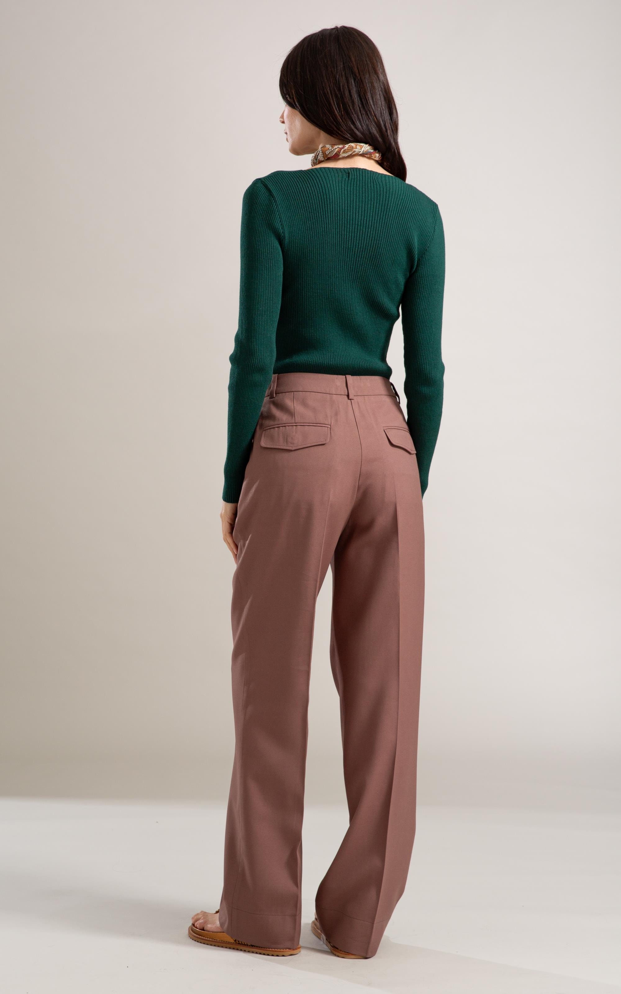 Calça Olivia Alfaiataria Marrom