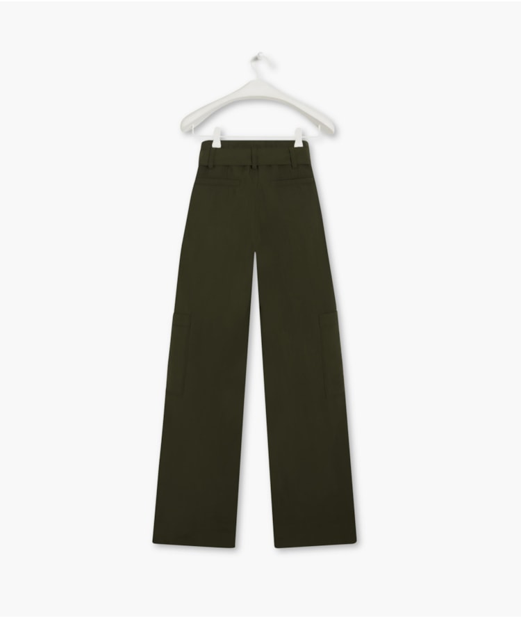Calça Oversized Cargo Wa Verde Militar