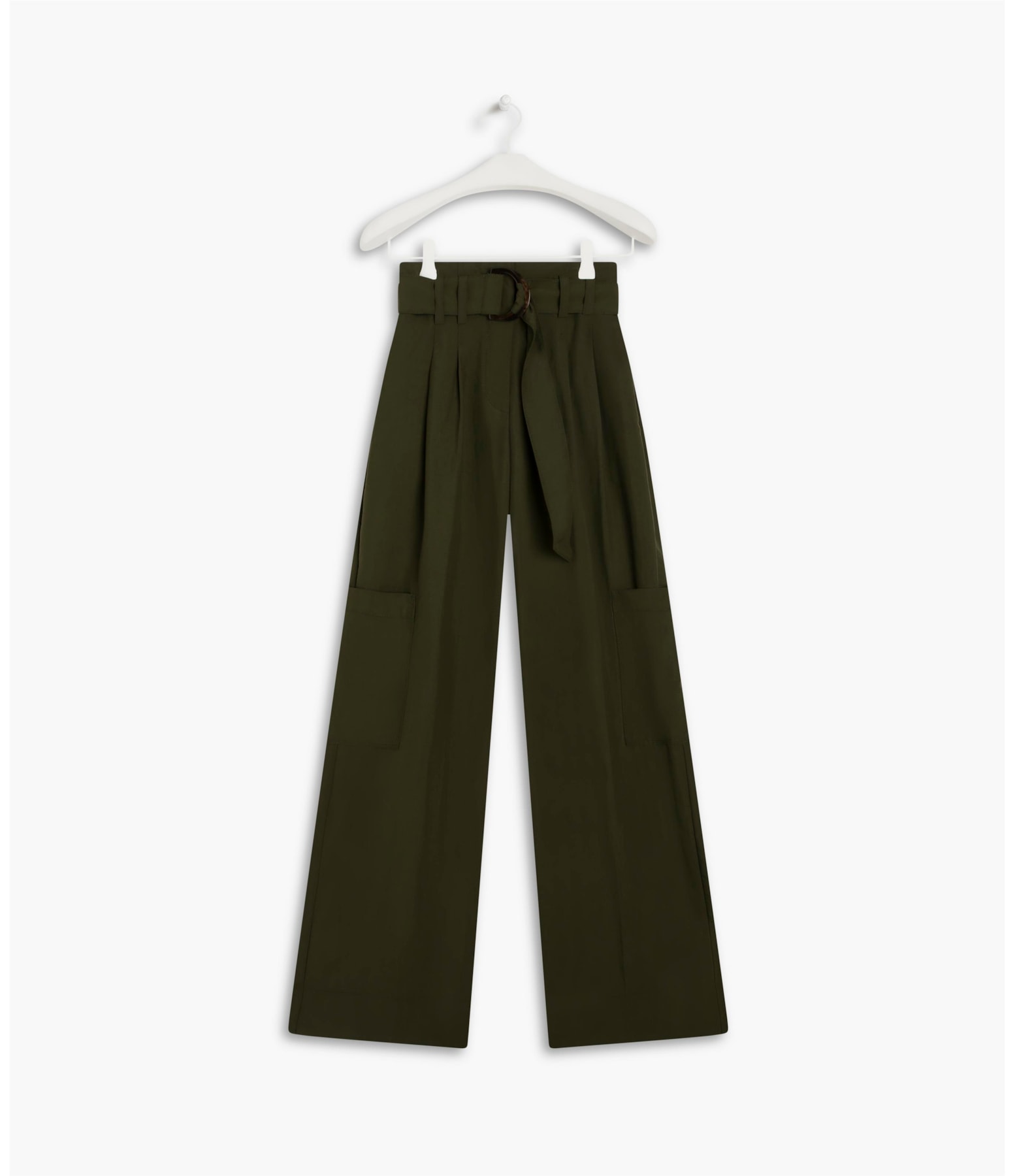 Calça Oversized Cargo Wa Verde Militar