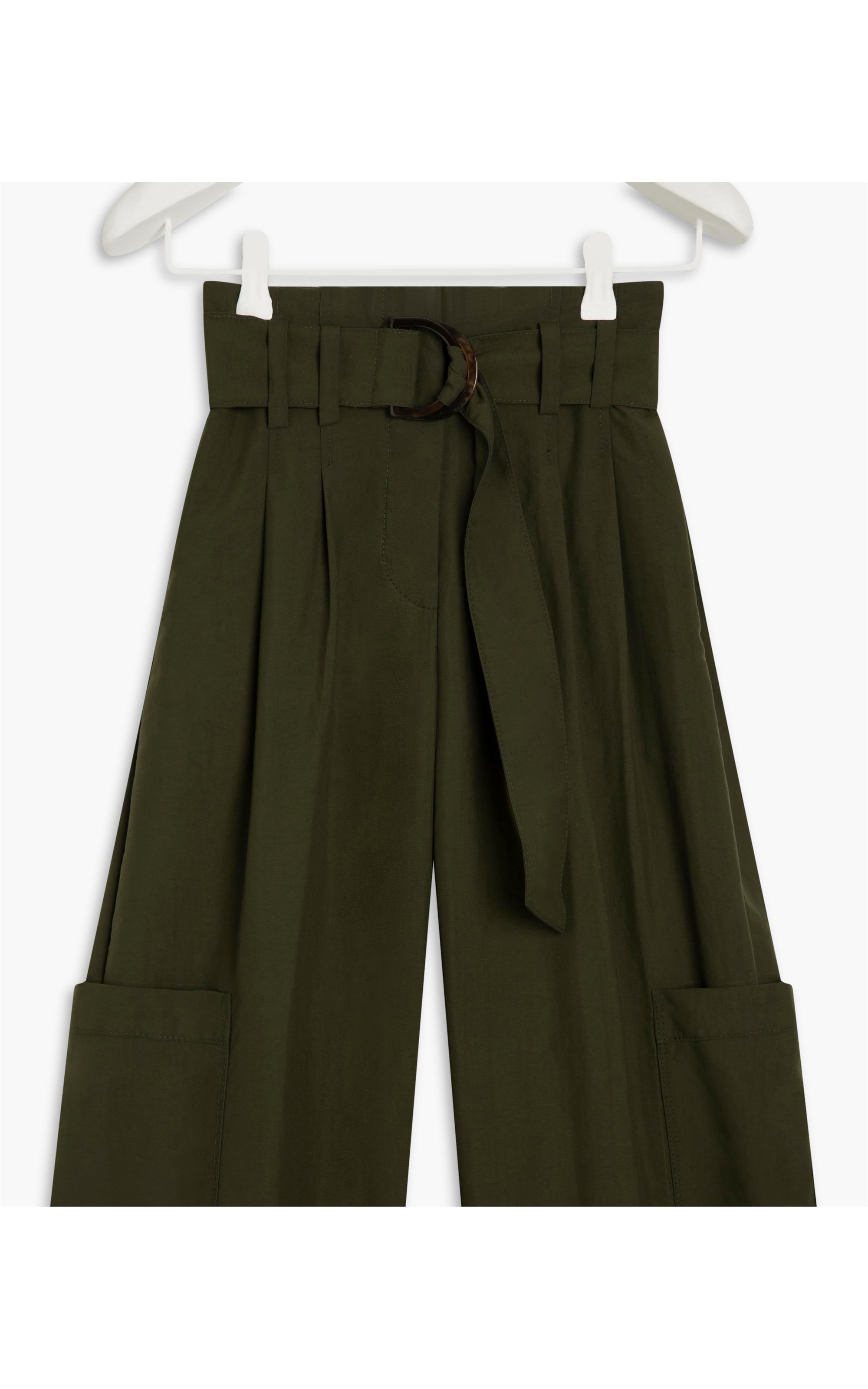 Calça Oversized Cargo Wa Verde Militar