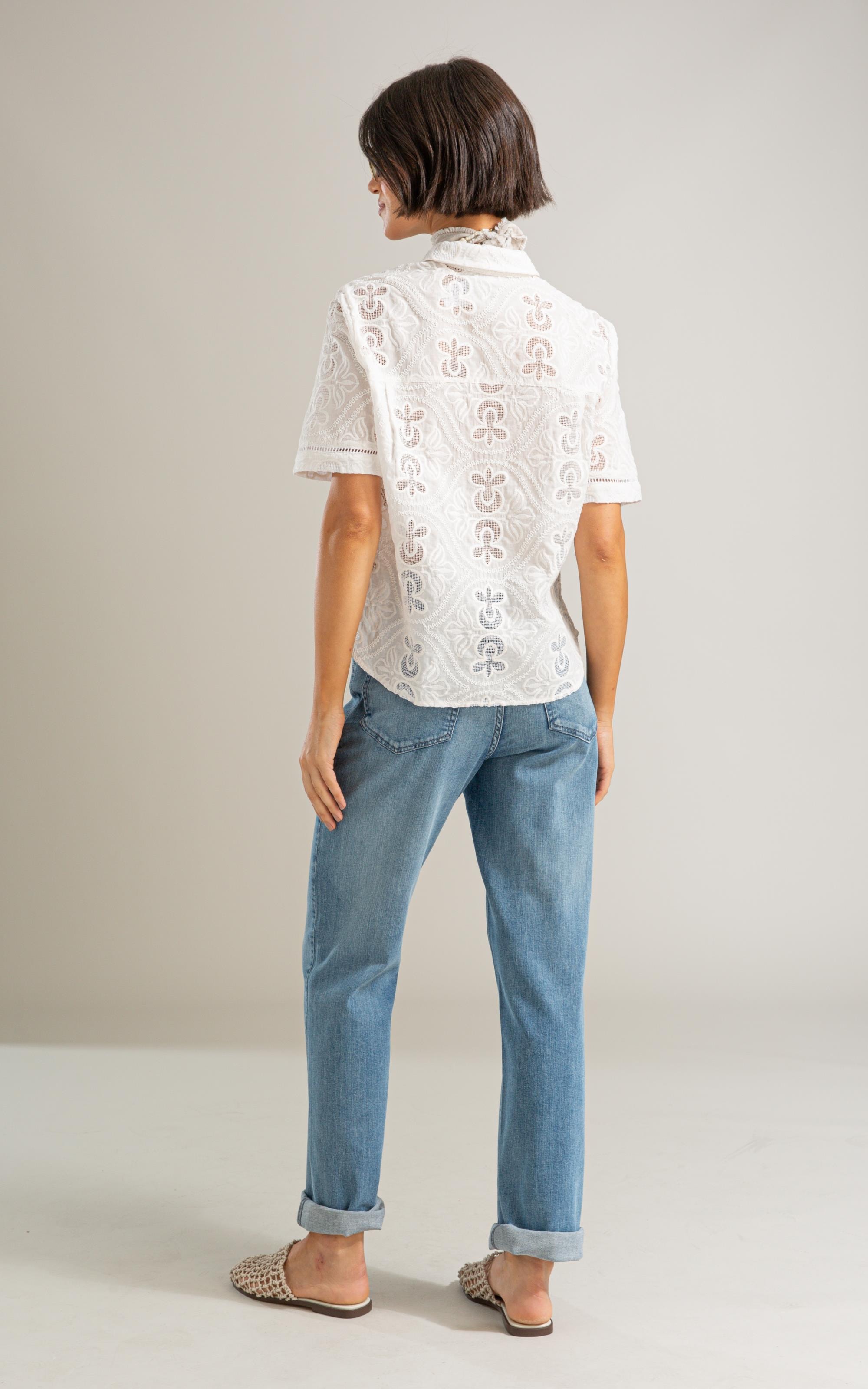 Calca Patt d Eph 5 Pockets Blue Stretch Lav. Claro C/ Pincelado 2169-Lav. Claro