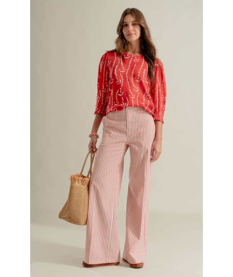 Calça Patte Chino Vermelho