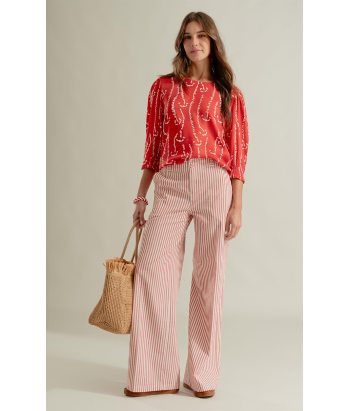 Calça Patte Chino Vermelho