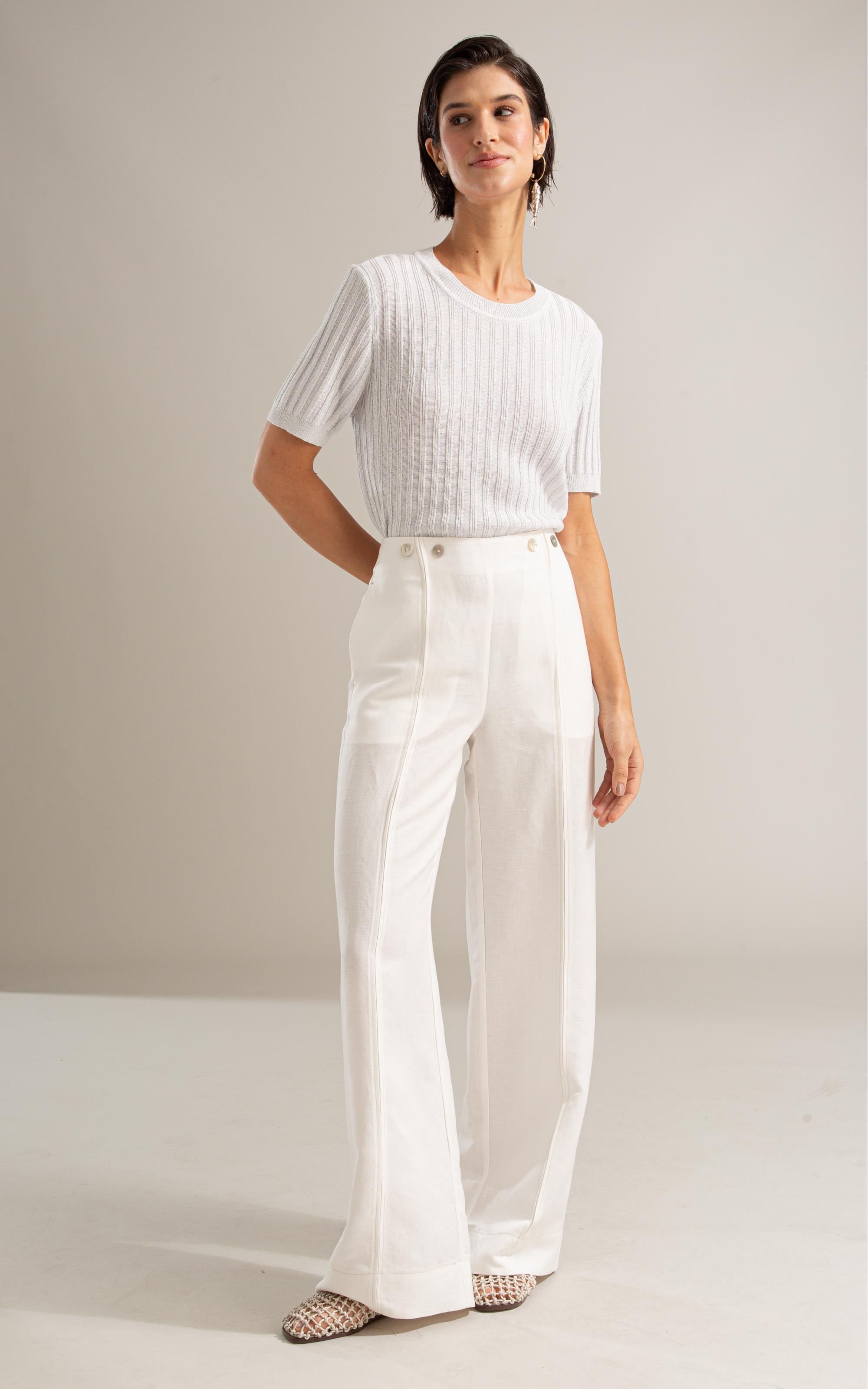 Calca Pete  Patheph Linho Blend Off White
