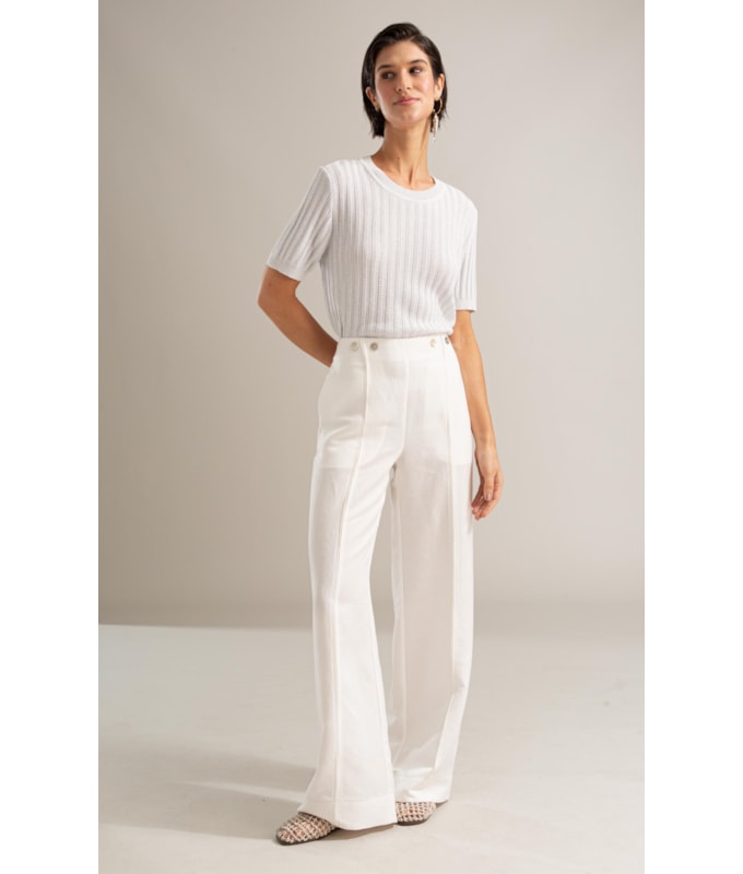 Calca Pete  Patheph Linho Blend Off White