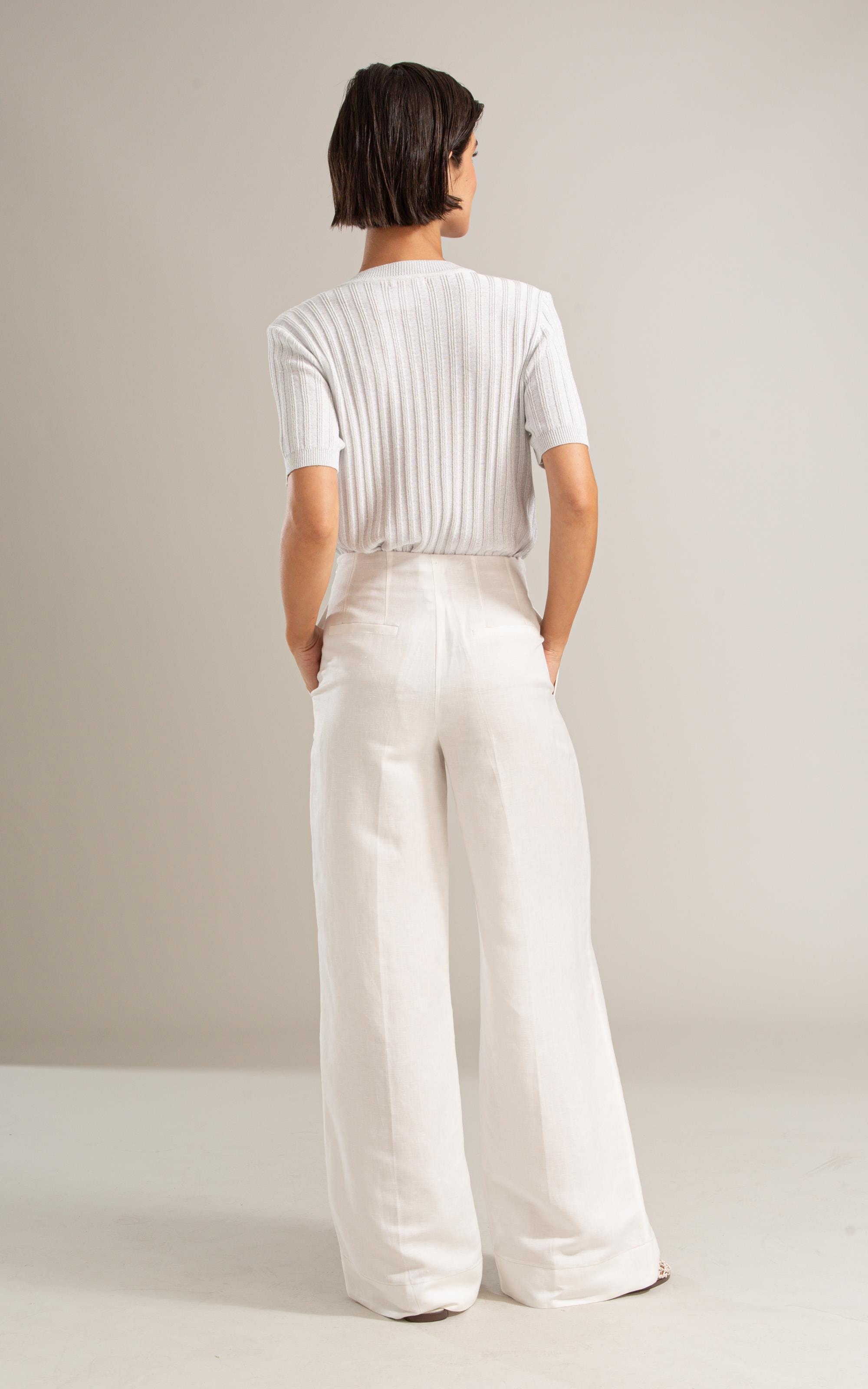 Calca Pete  Patheph Linho Blend Off White