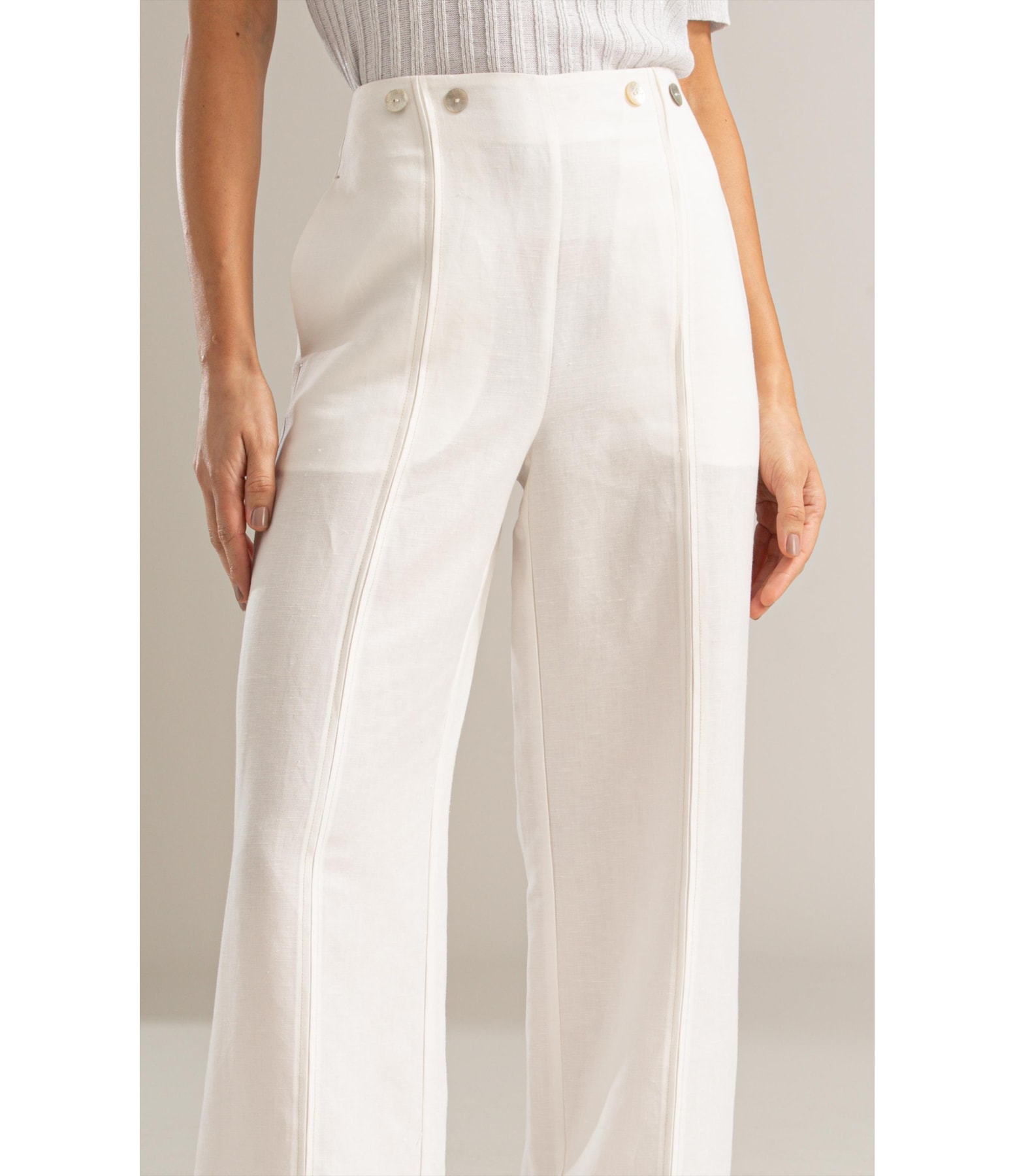 Calca Pete  Patheph Linho Blend Off White