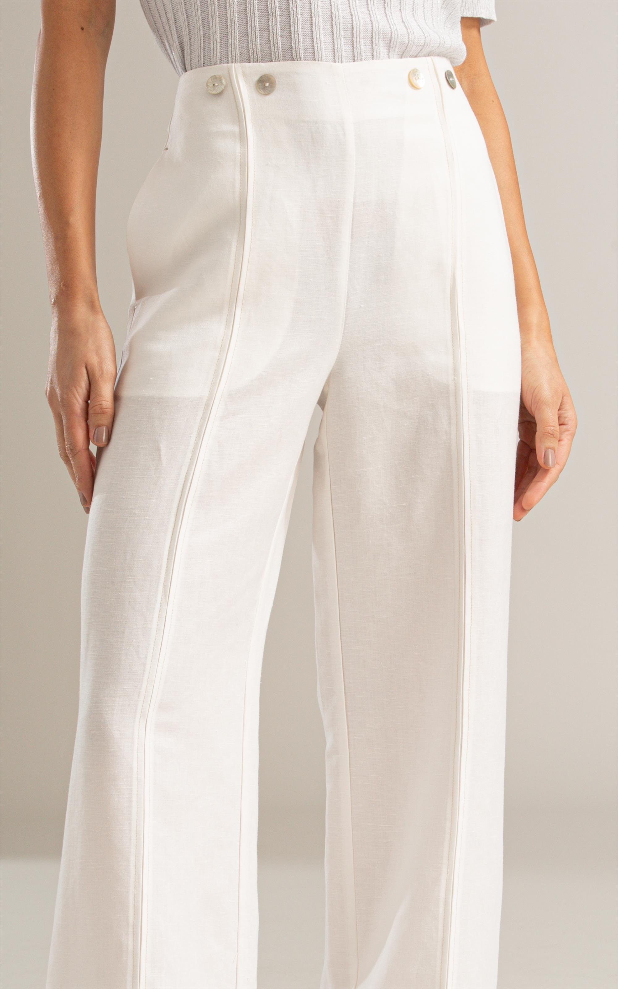 Calca Pete  Patheph Linho Blend Off White