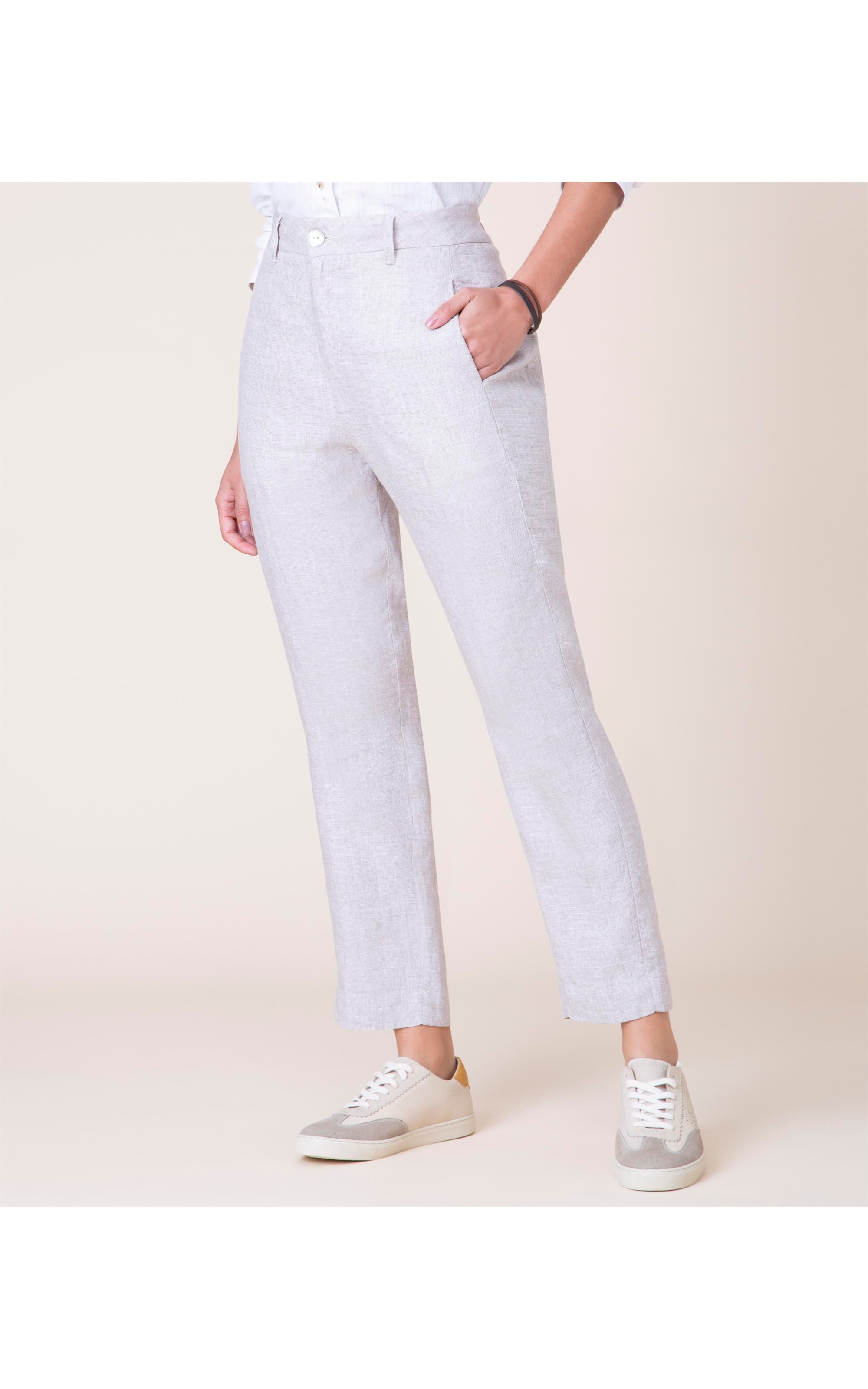 Calça Puro Linho  Analis Caqui
