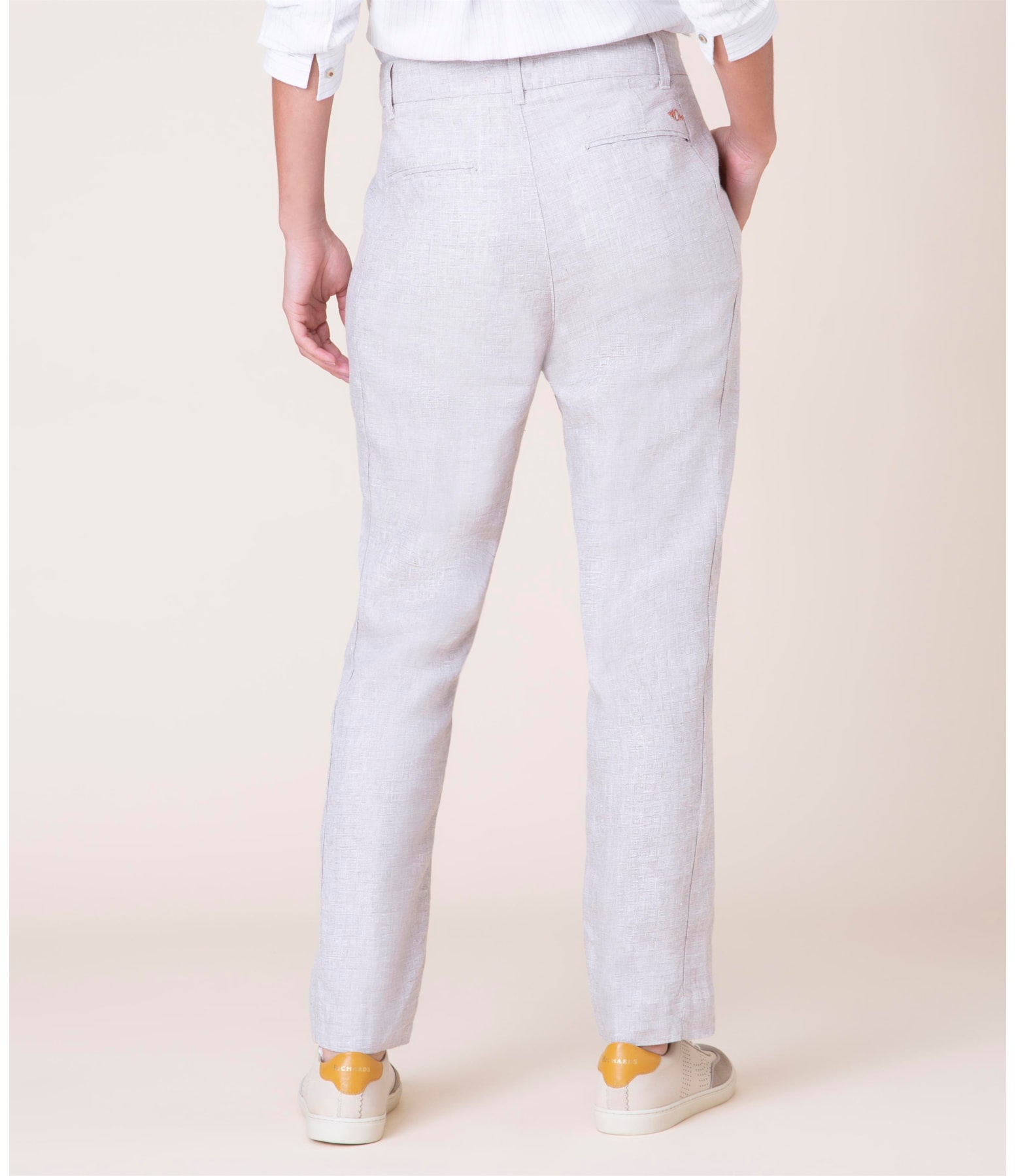 Calça Puro Linho  Analis Caqui