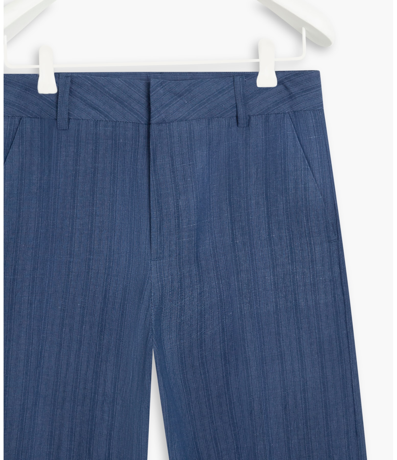 Calça  Puro Linho  Barik Stripe Dark Navy