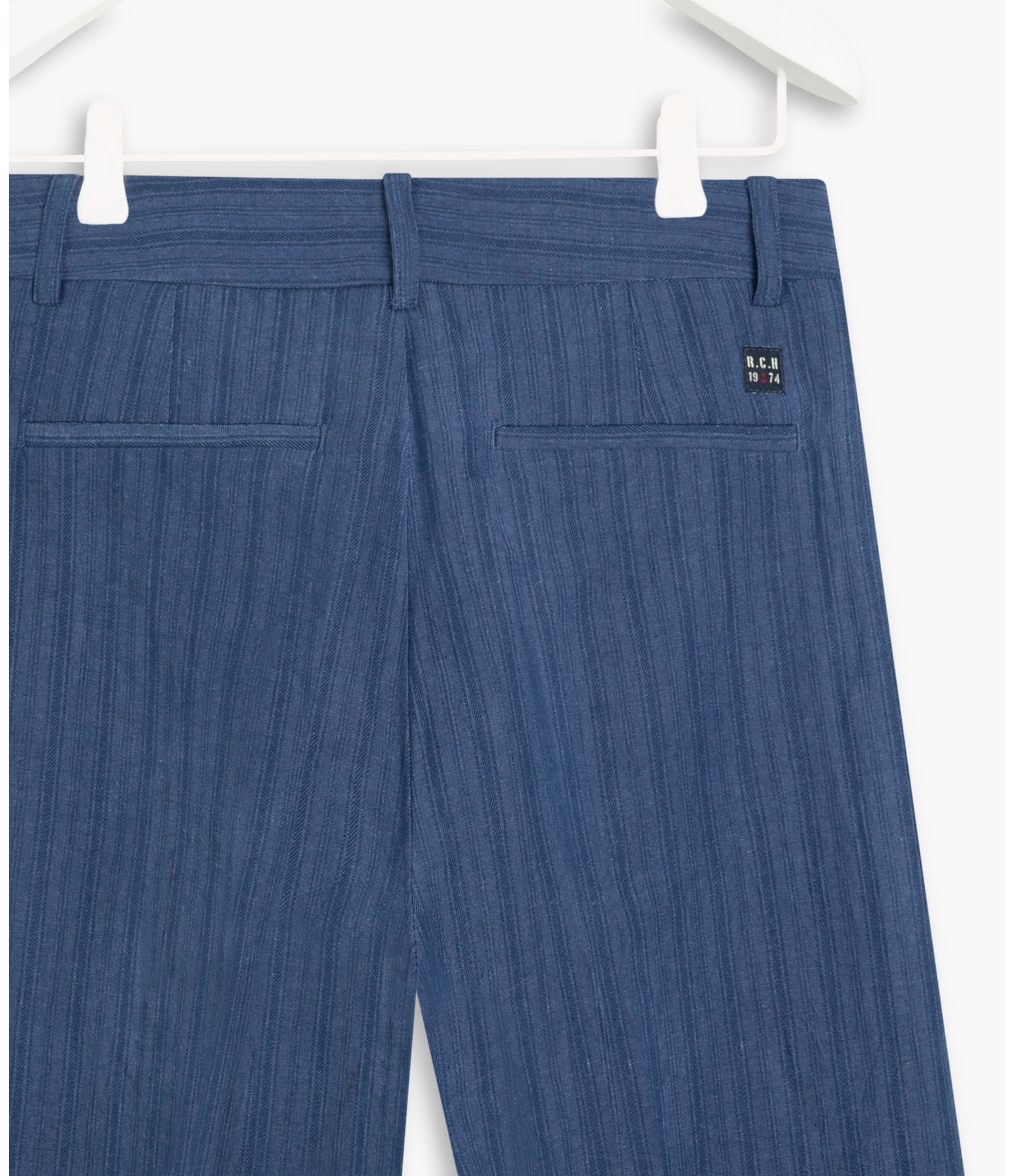 Calça  Puro Linho  Barik Stripe Dark Navy