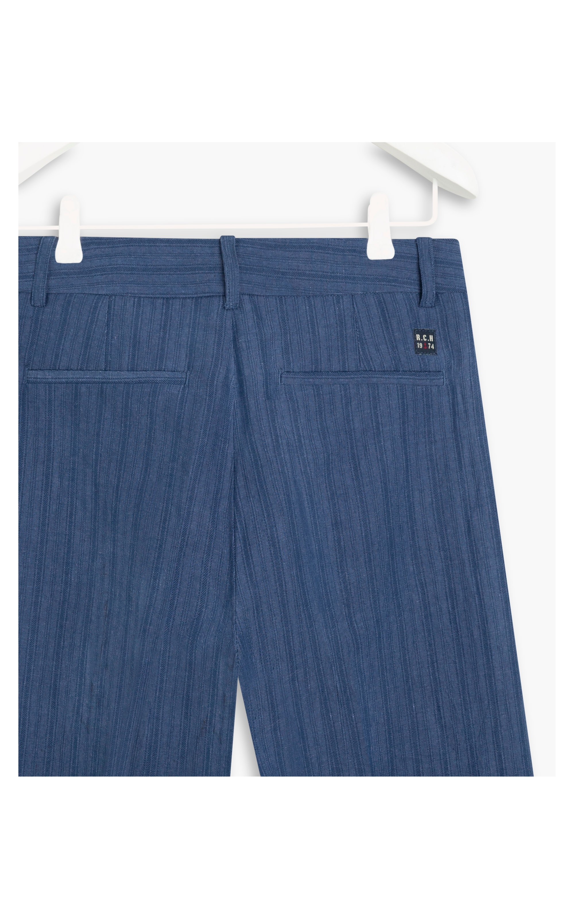 Calça  Puro Linho  Barik Stripe Dark Navy