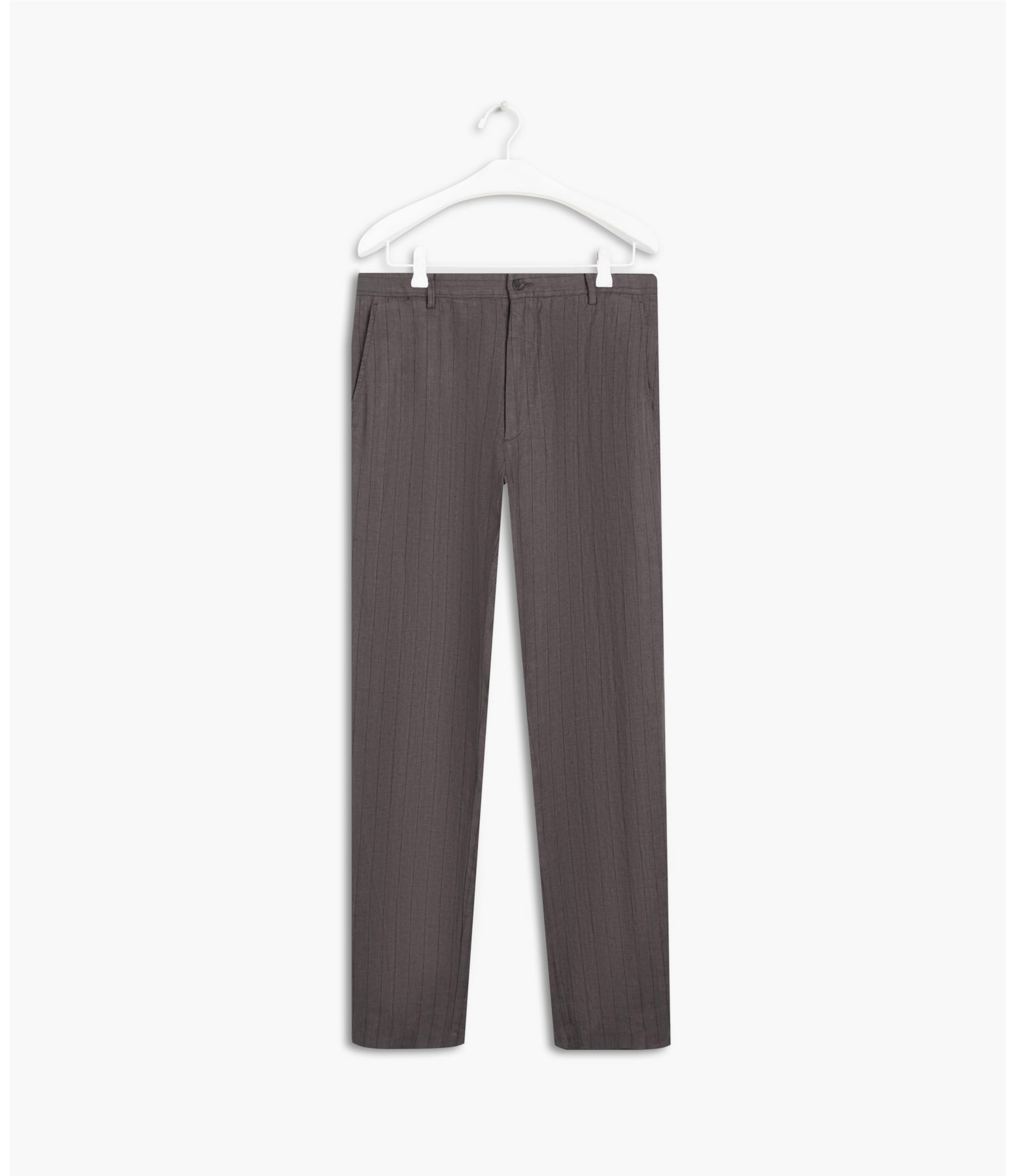 Calça  Puro Linho Chino  Andorra Tabaco Marrom Escuro