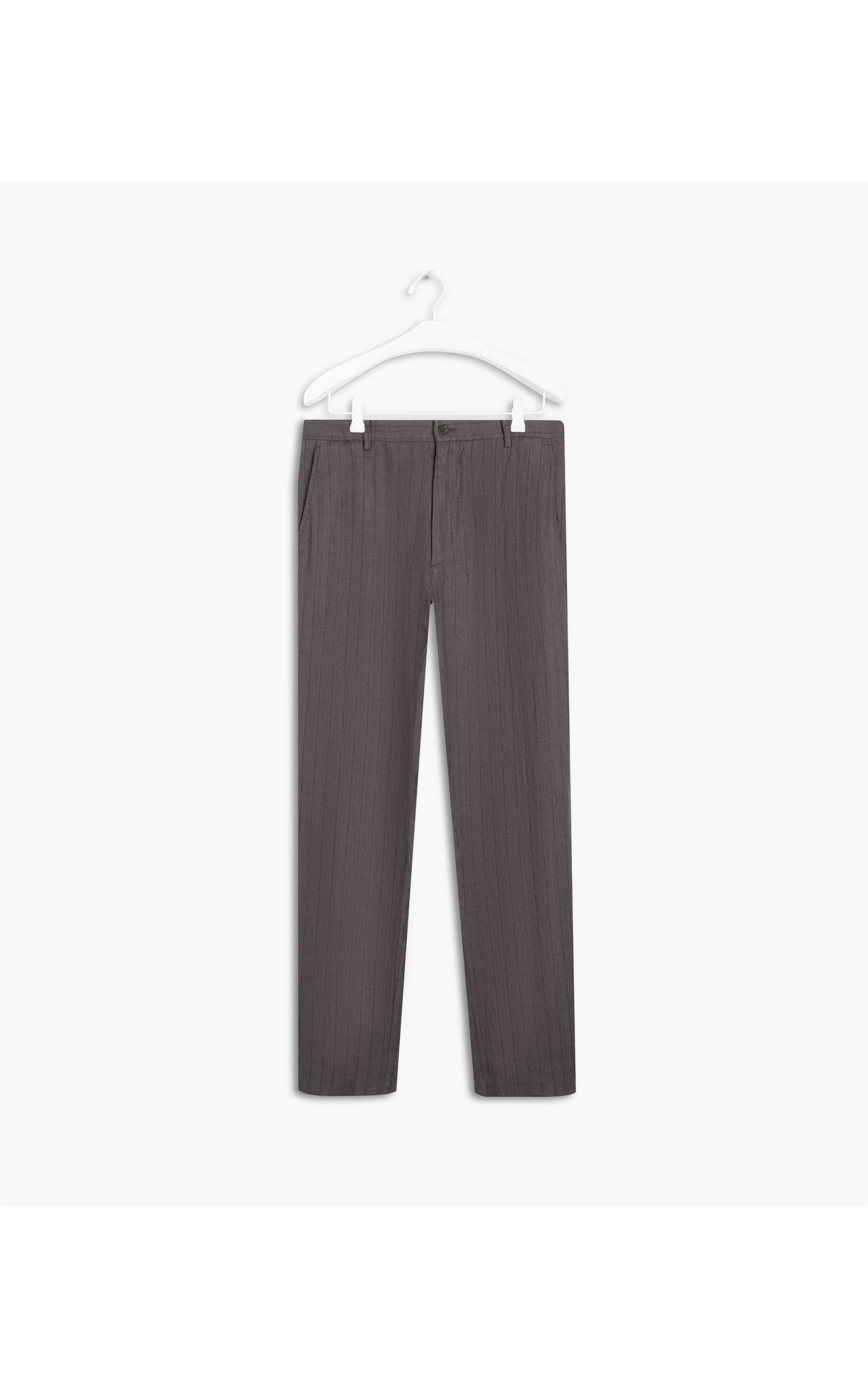 Calça  Puro Linho Chino  Andorra Tabaco Marrom Escuro