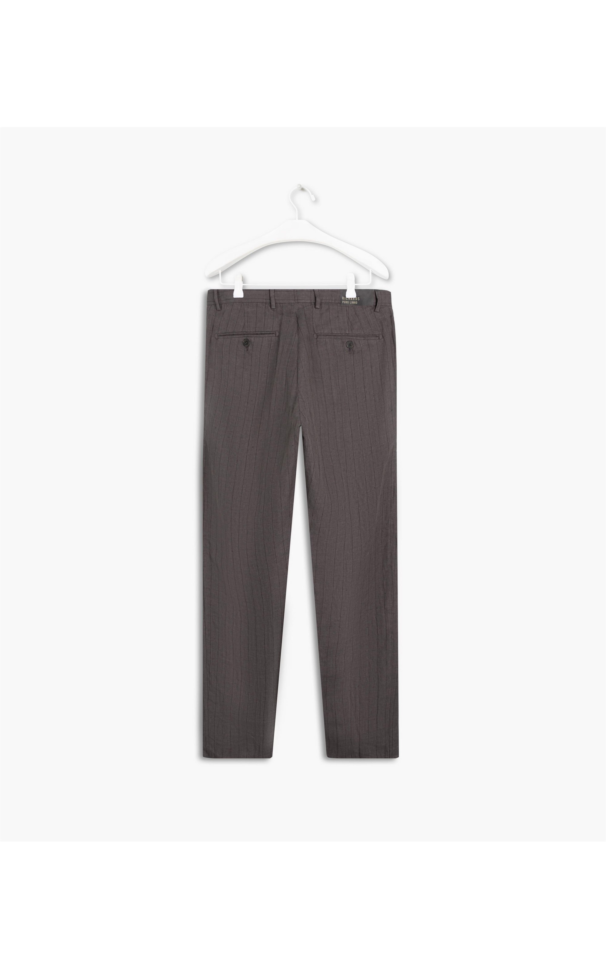 Calça  Puro Linho Chino  Andorra Tabaco Marrom Escuro