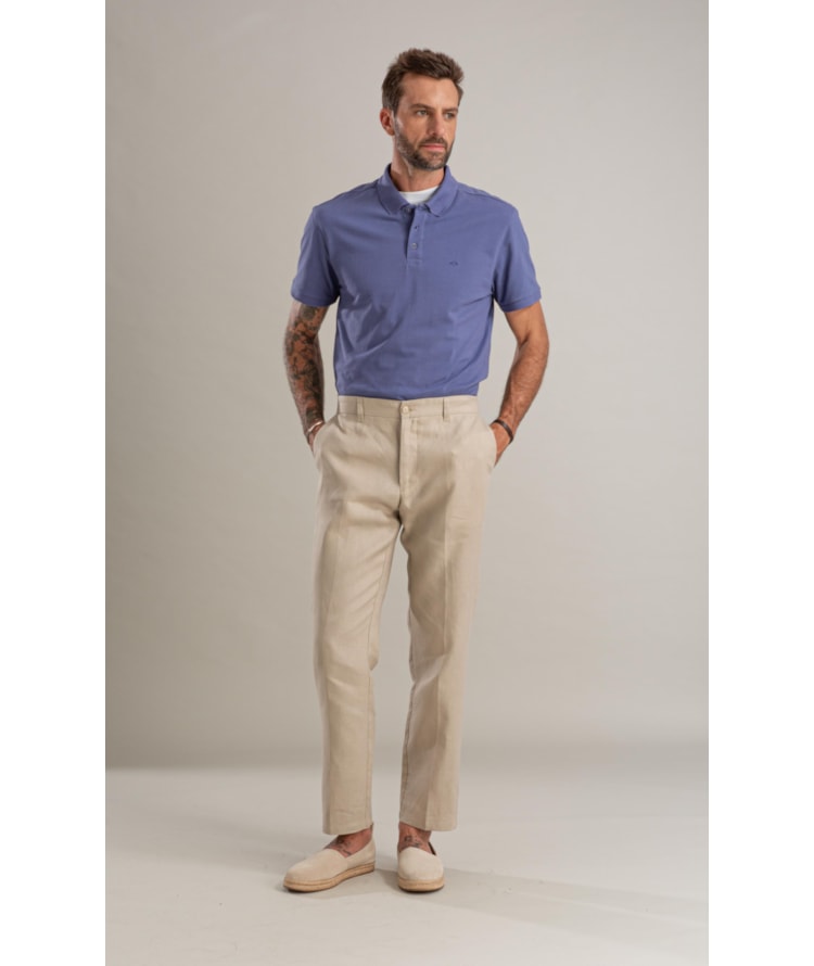 Calça  Puro Linho Chino Classic Husk