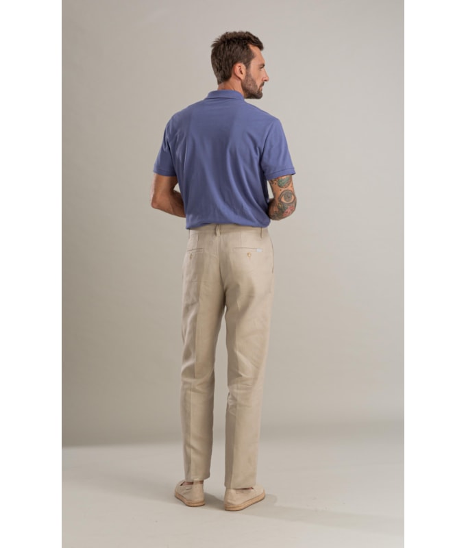 Calça  Puro Linho Chino Classic Husk